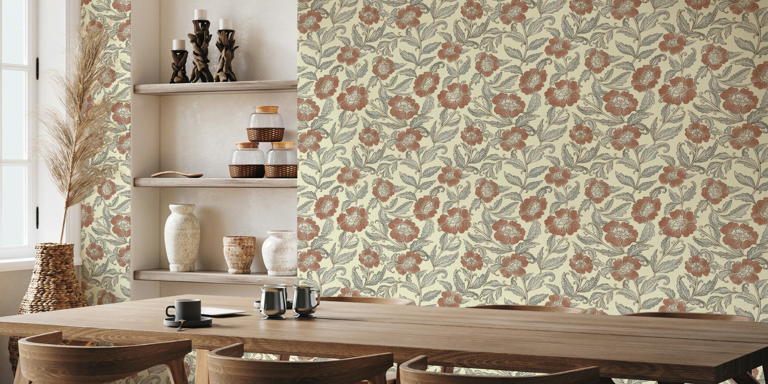 Papier peint Romantic Garden Charm dans une pièce