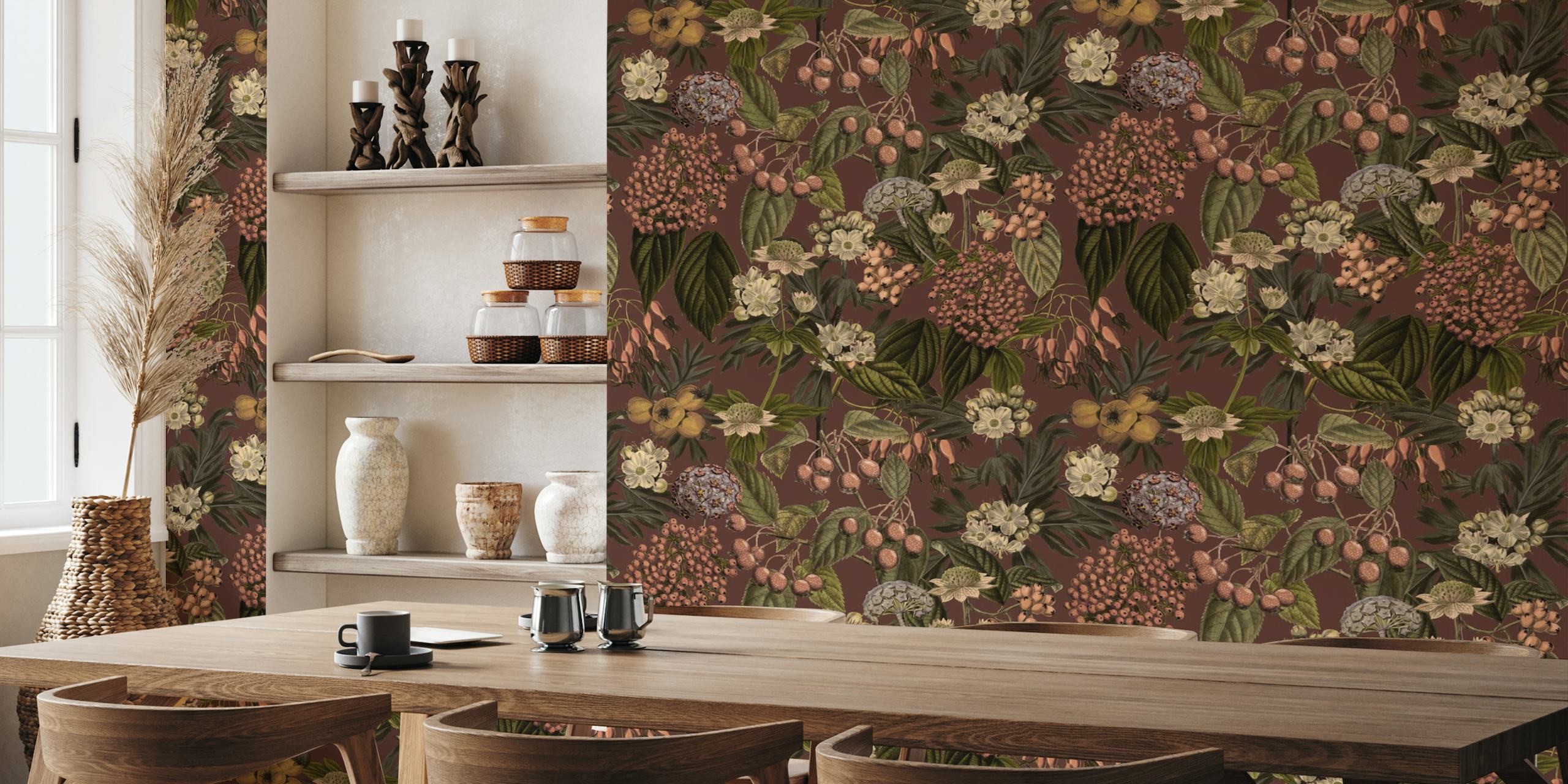 Ταπετσαρία Botanical Autumn Bliss σε ένα δωμάτιο
