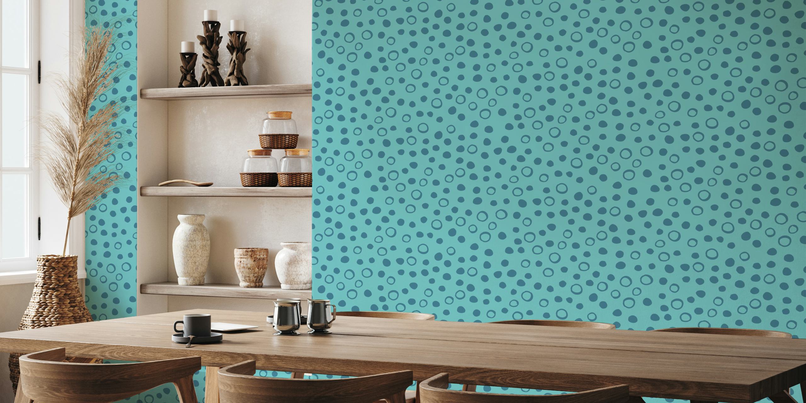 Snow Bubbles wallpaper in a modern room