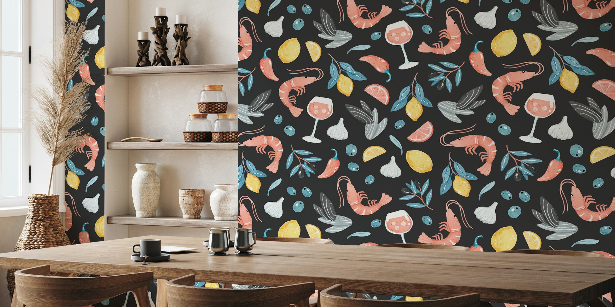 A Taste of Barcelona - black tapeta u sobi