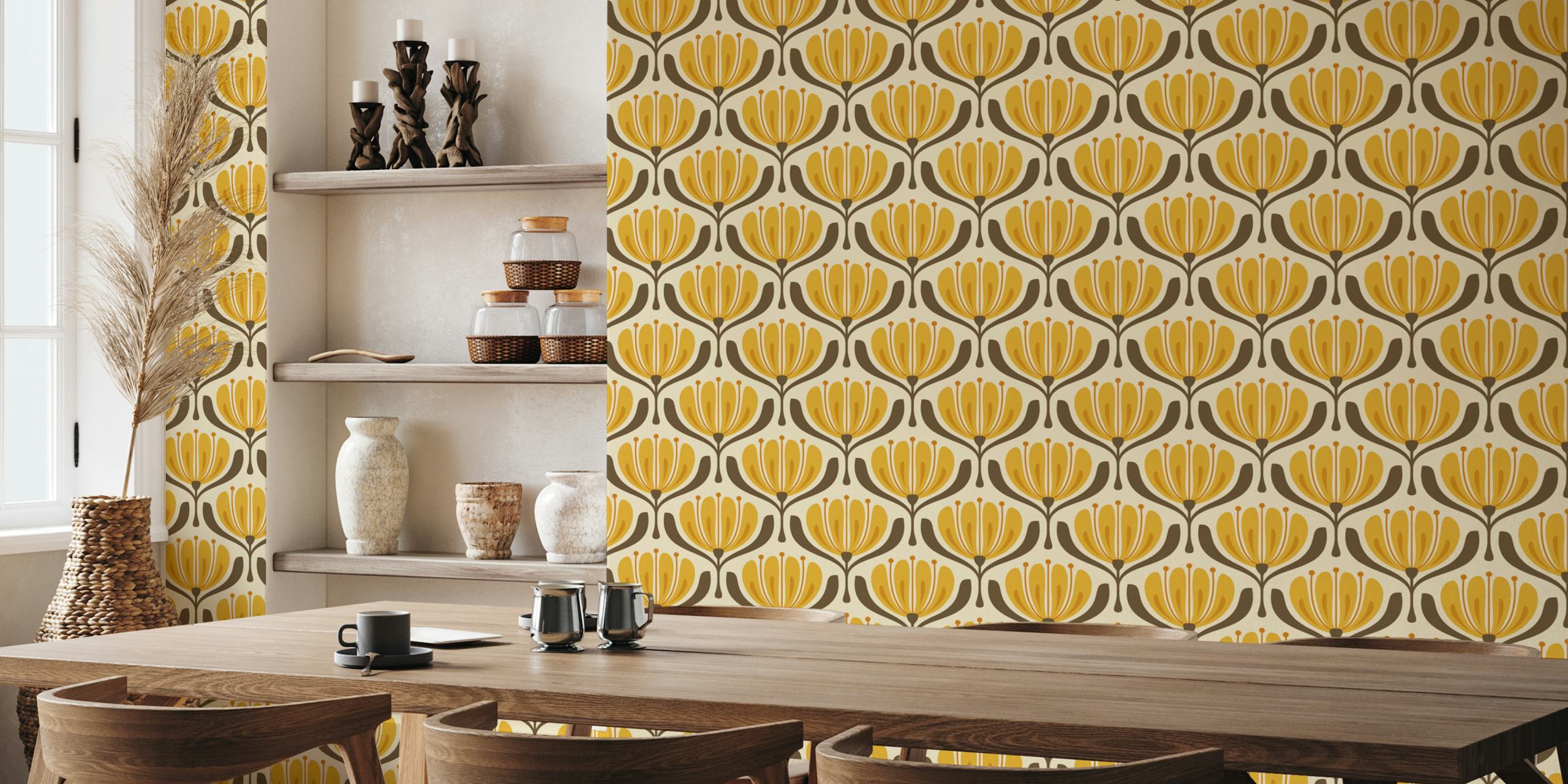 Vintage Blossom Elegance wallpaper design