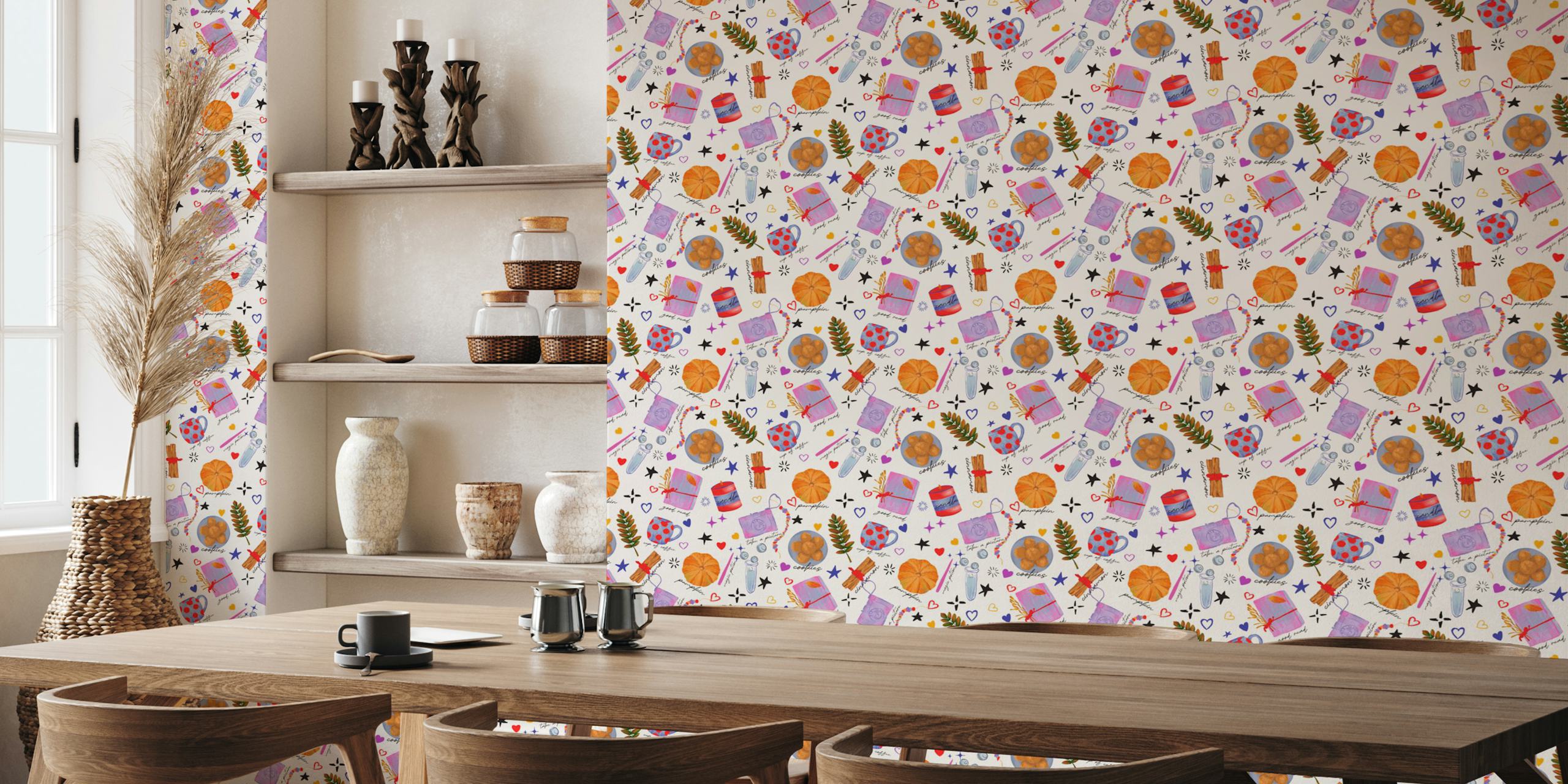 Cozy Autumn Magic wallpaper in a room
