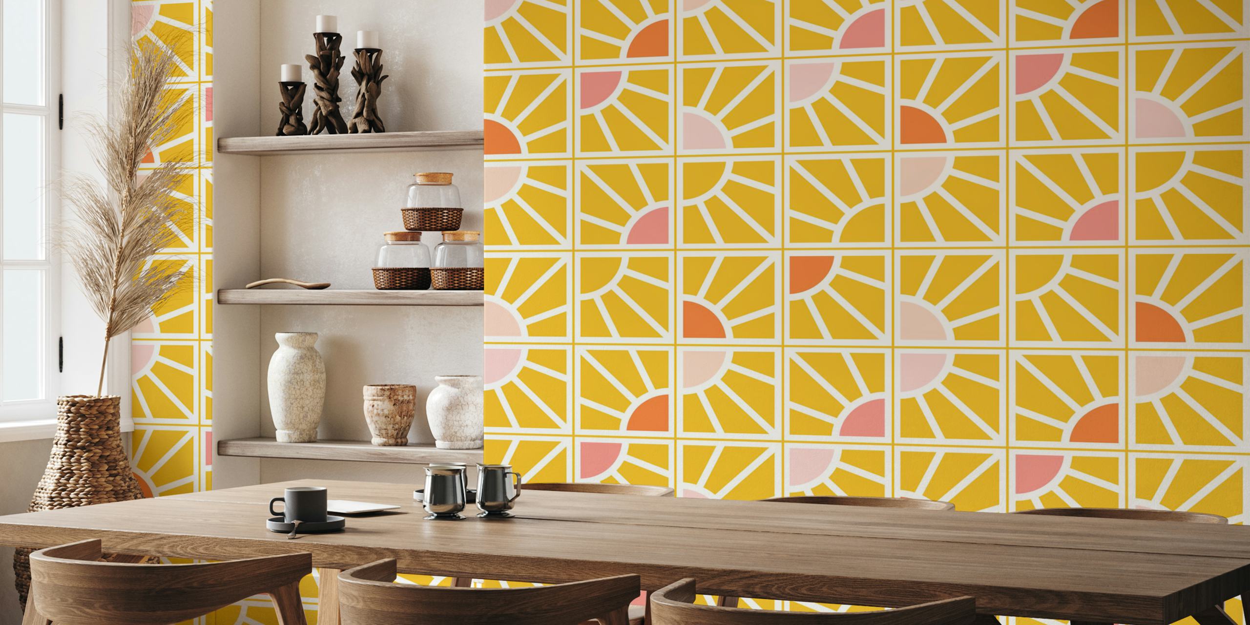 Tapeta Sunburst Abstract u sobi
