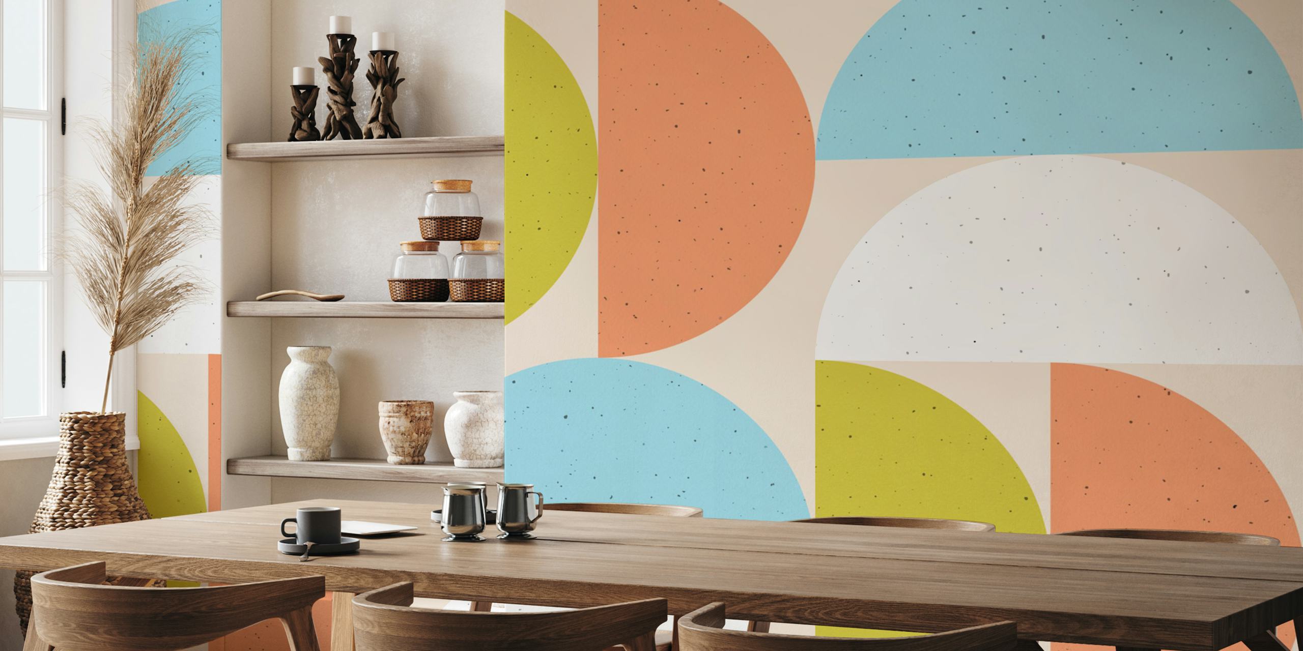 Mescolanza 17 kleurrijke wallpaper in een kamer