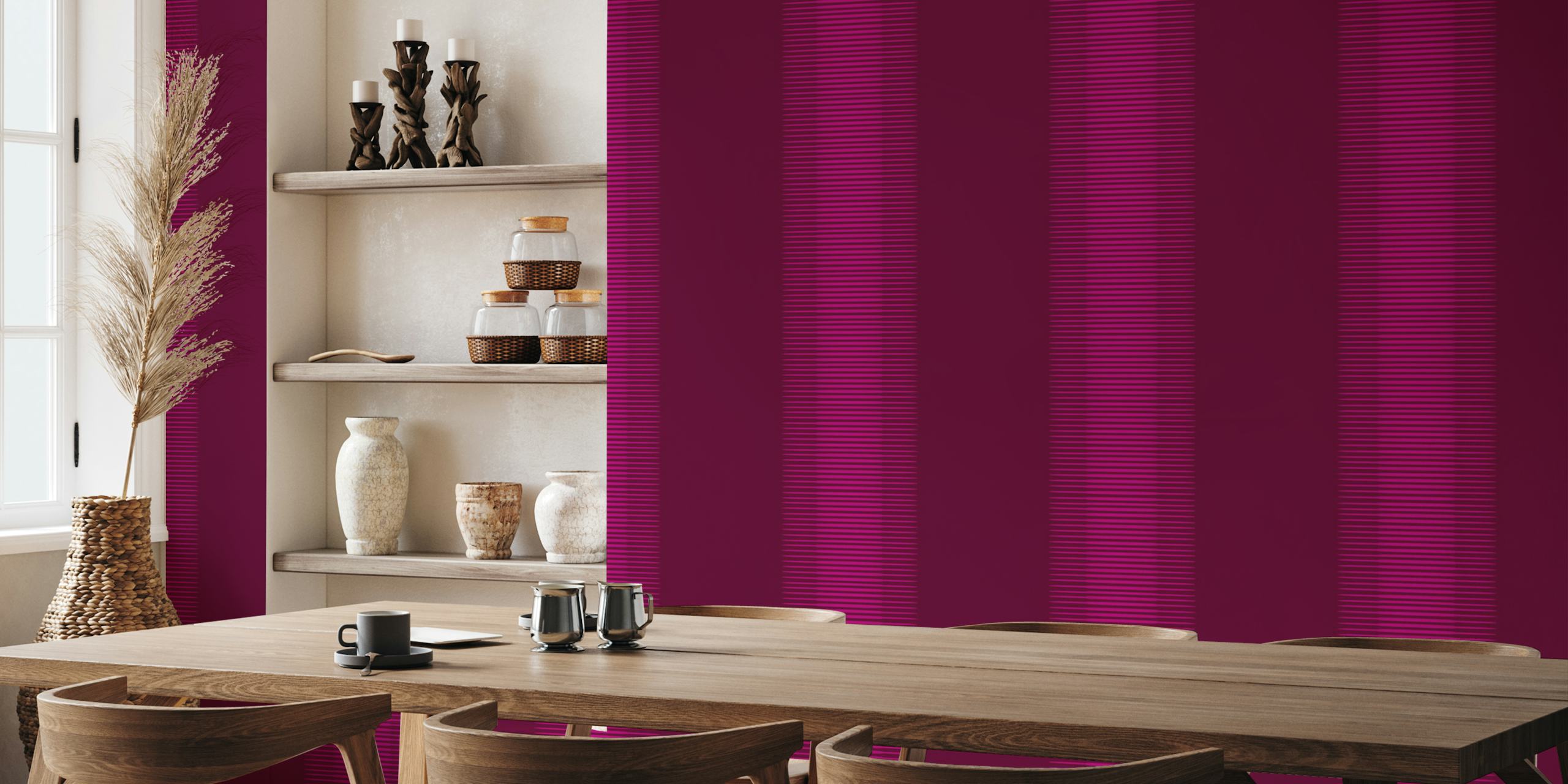 Dark Red Japan Minimalist veggdesign