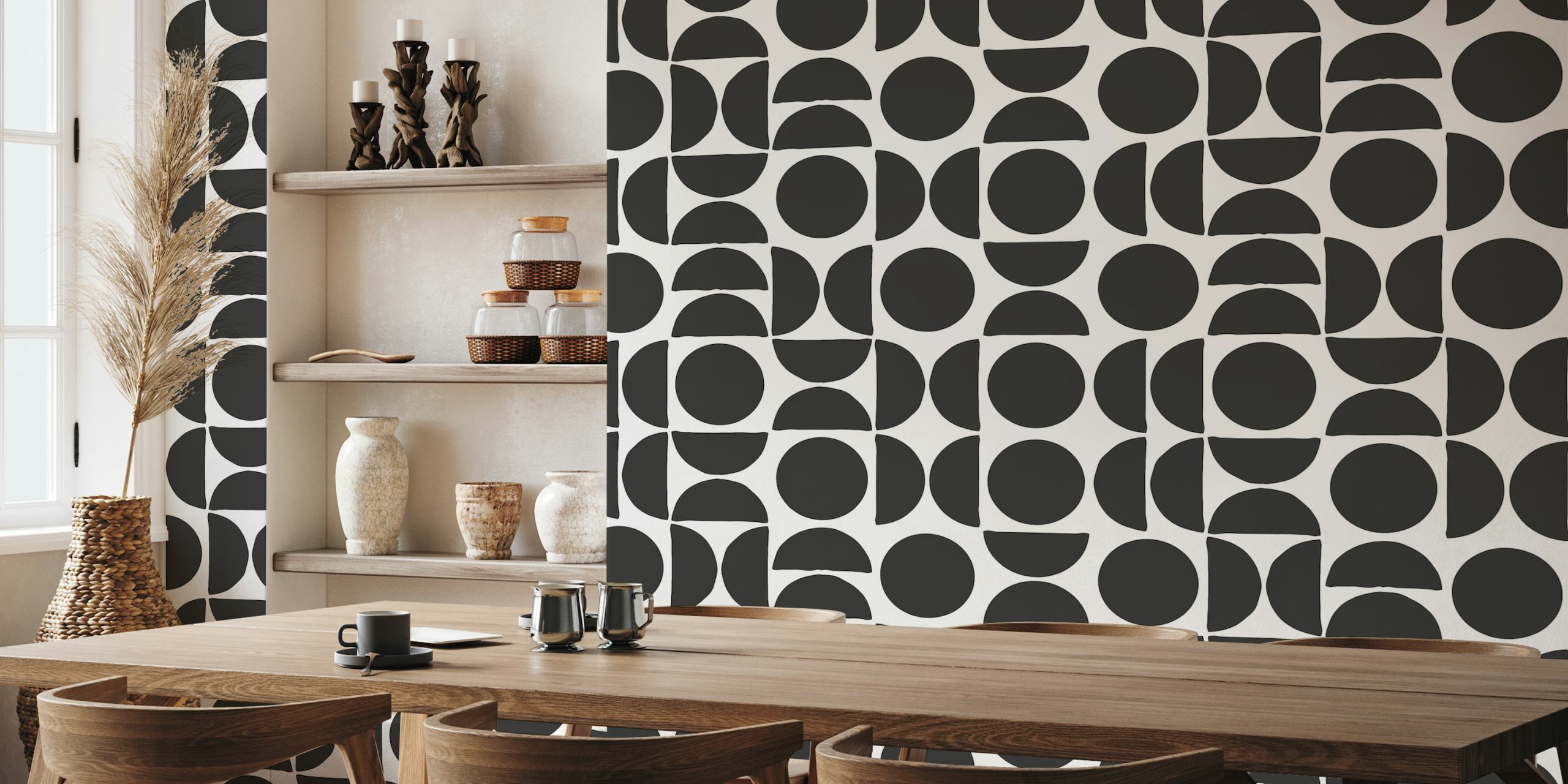 Trendy circle shapes wallpaper