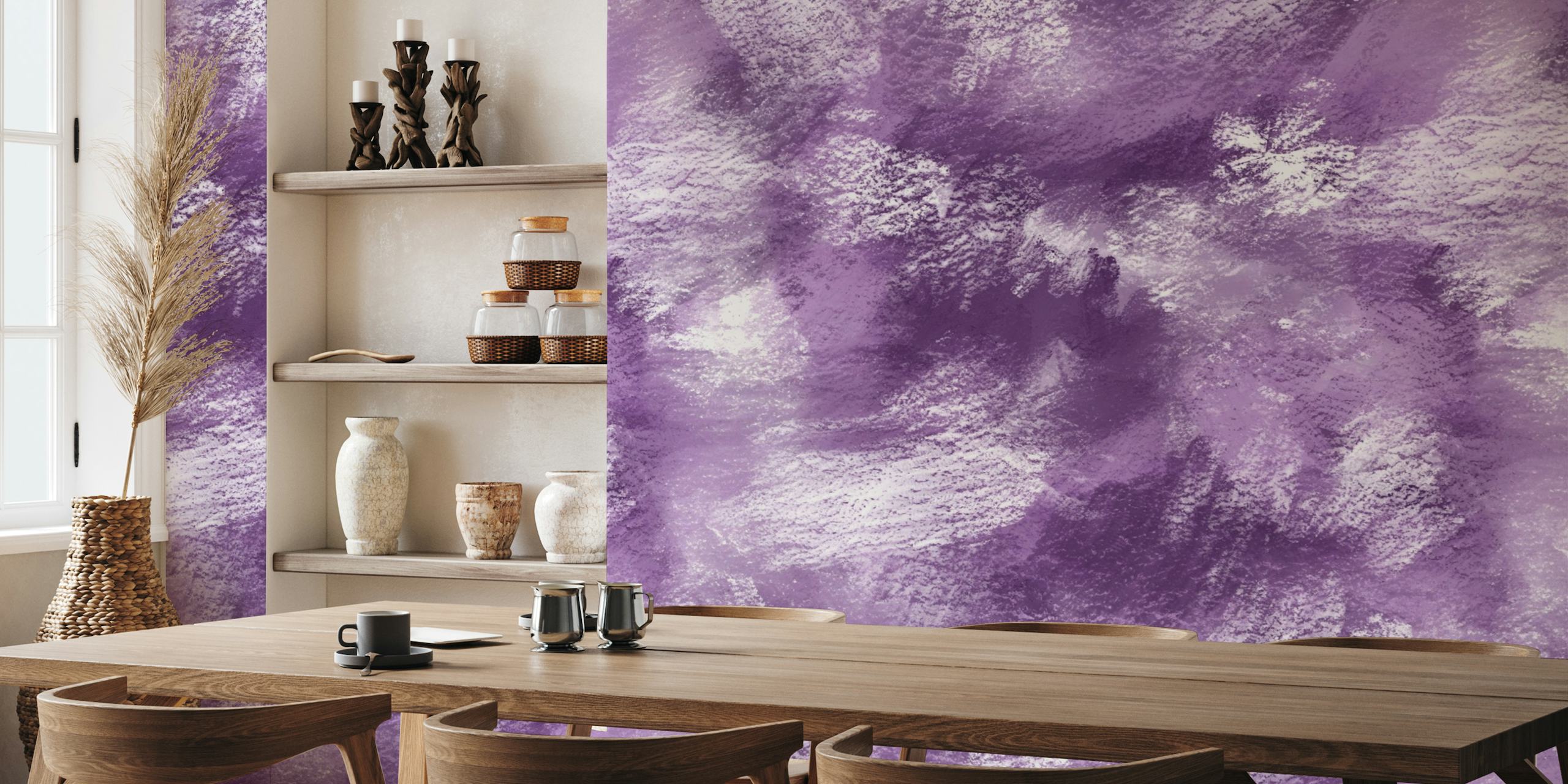 Painterly Background - Purple behang