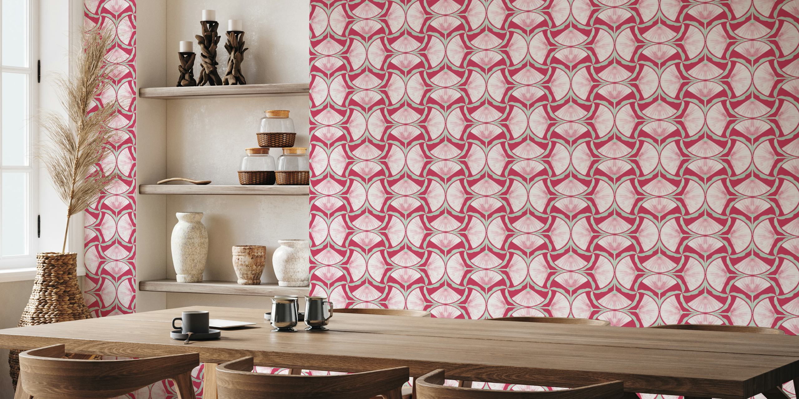 Ultra Steady Florals - Magenta - Gd23-A47 In Een Kamer