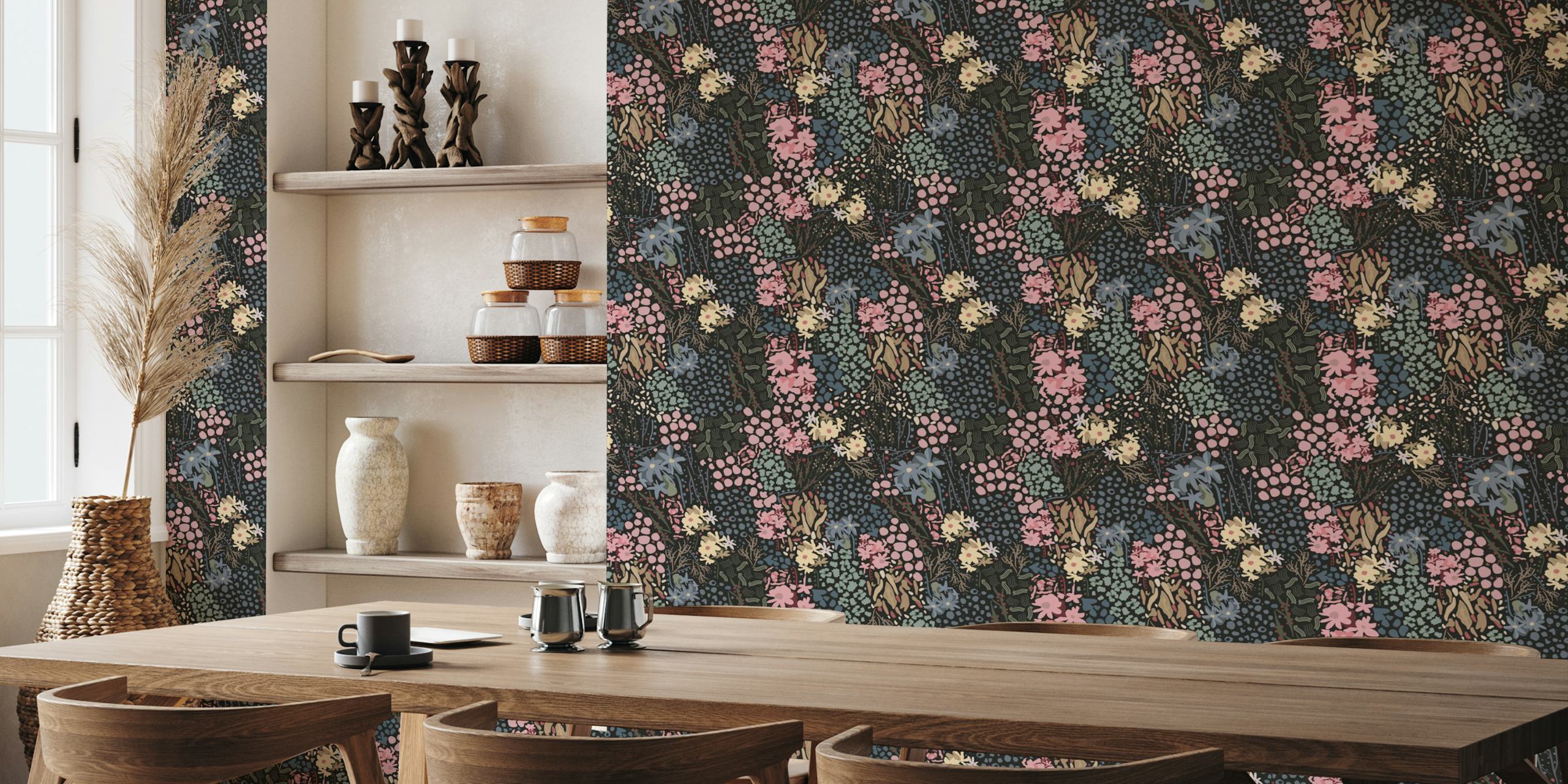 Abstract modern floral wallpaper u sobi
