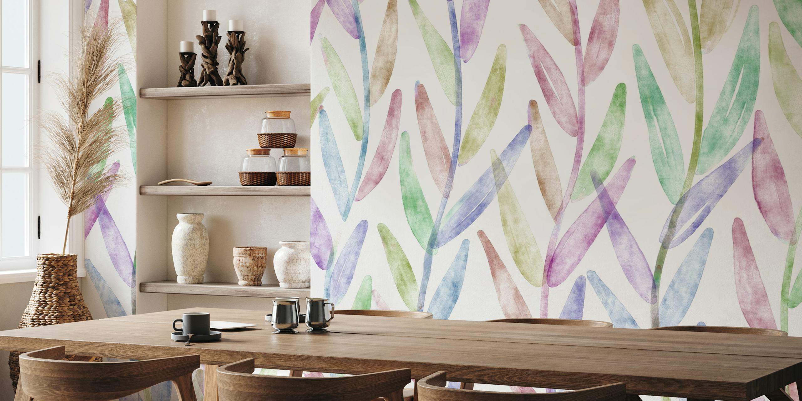 Watercolor Willow Leaves 1 wallpaper