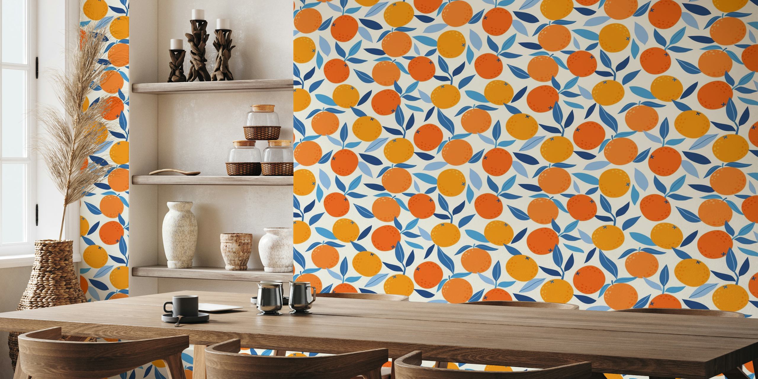 Oranges tropical wallpaper