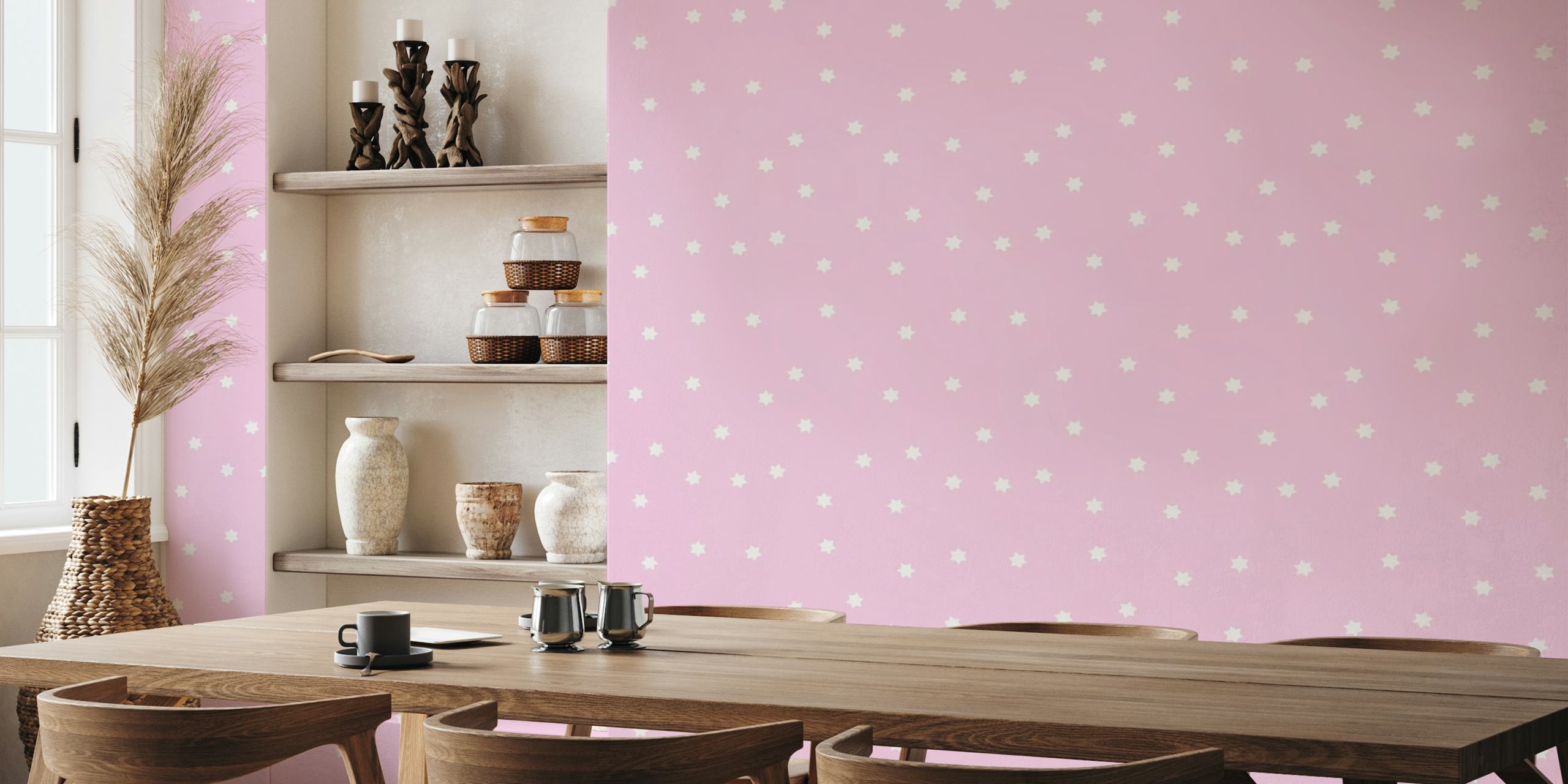 Sweet stars pink wallpaper