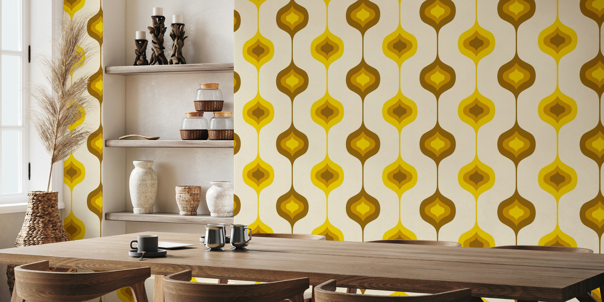 Retro Ornaments VII wallpaper in a room