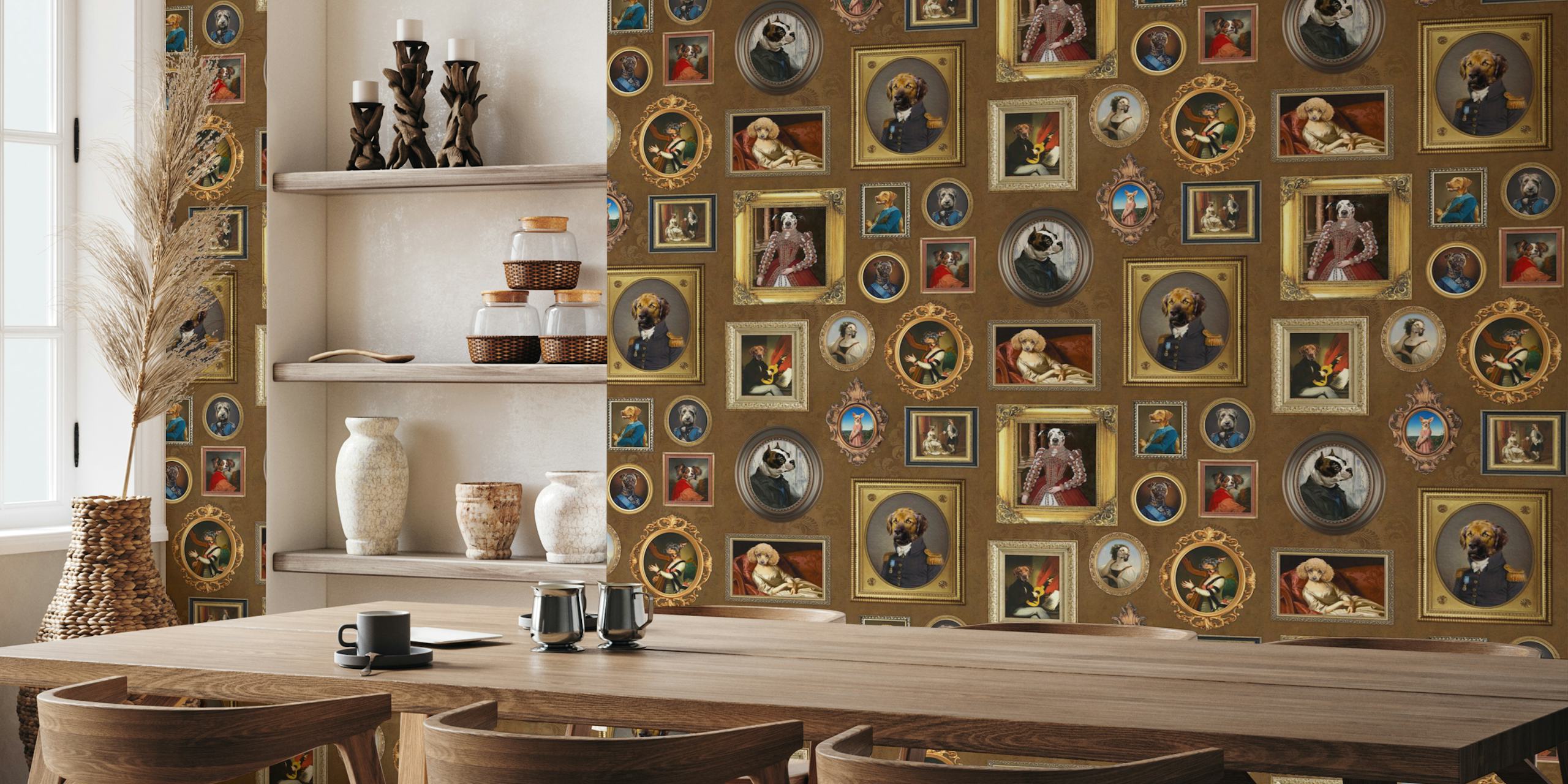 Carta da parati Dog Lovers Portrait Collection in una stanza
