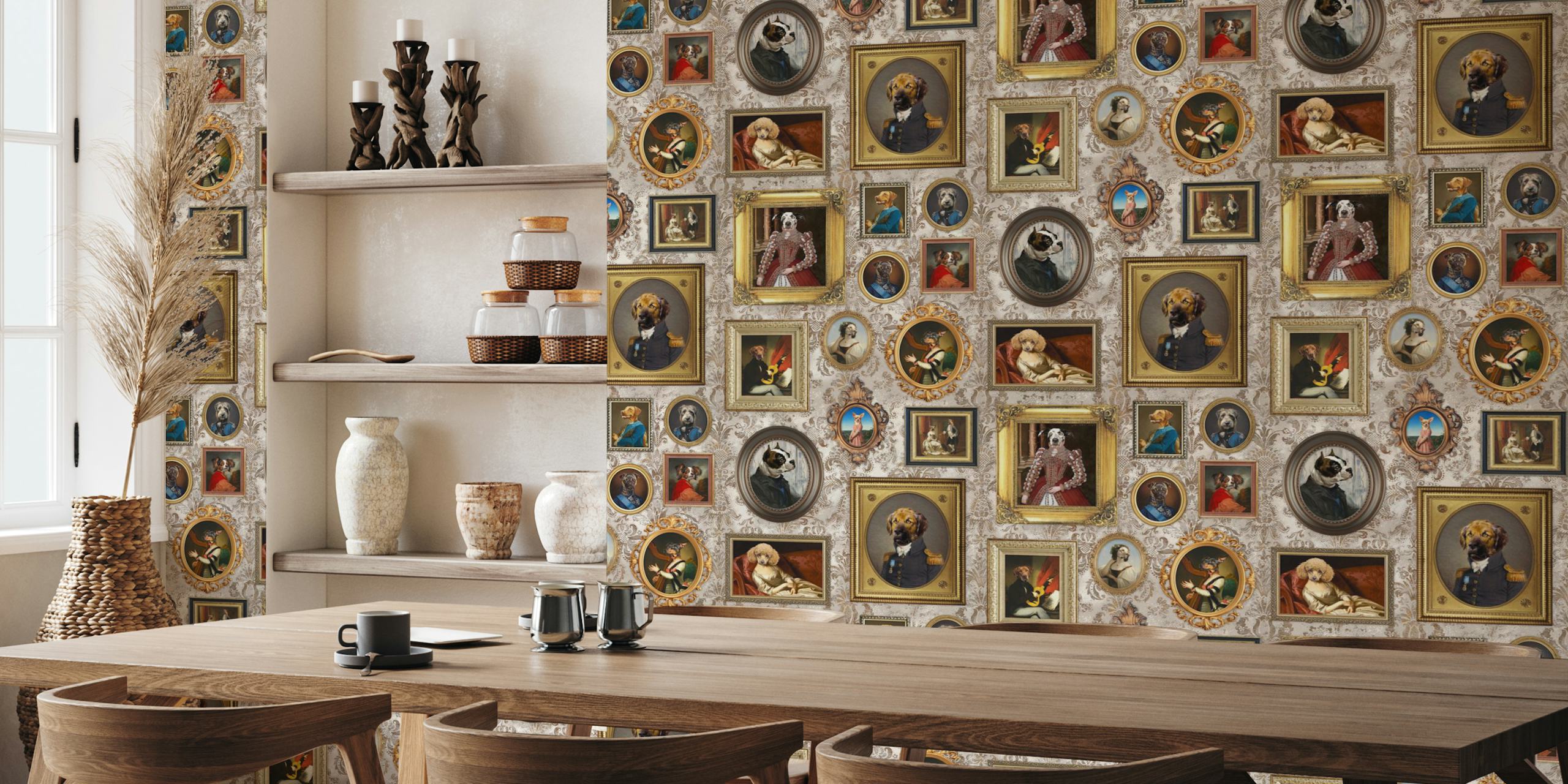 Dog Lovers Portrait Collection wallpaper in room