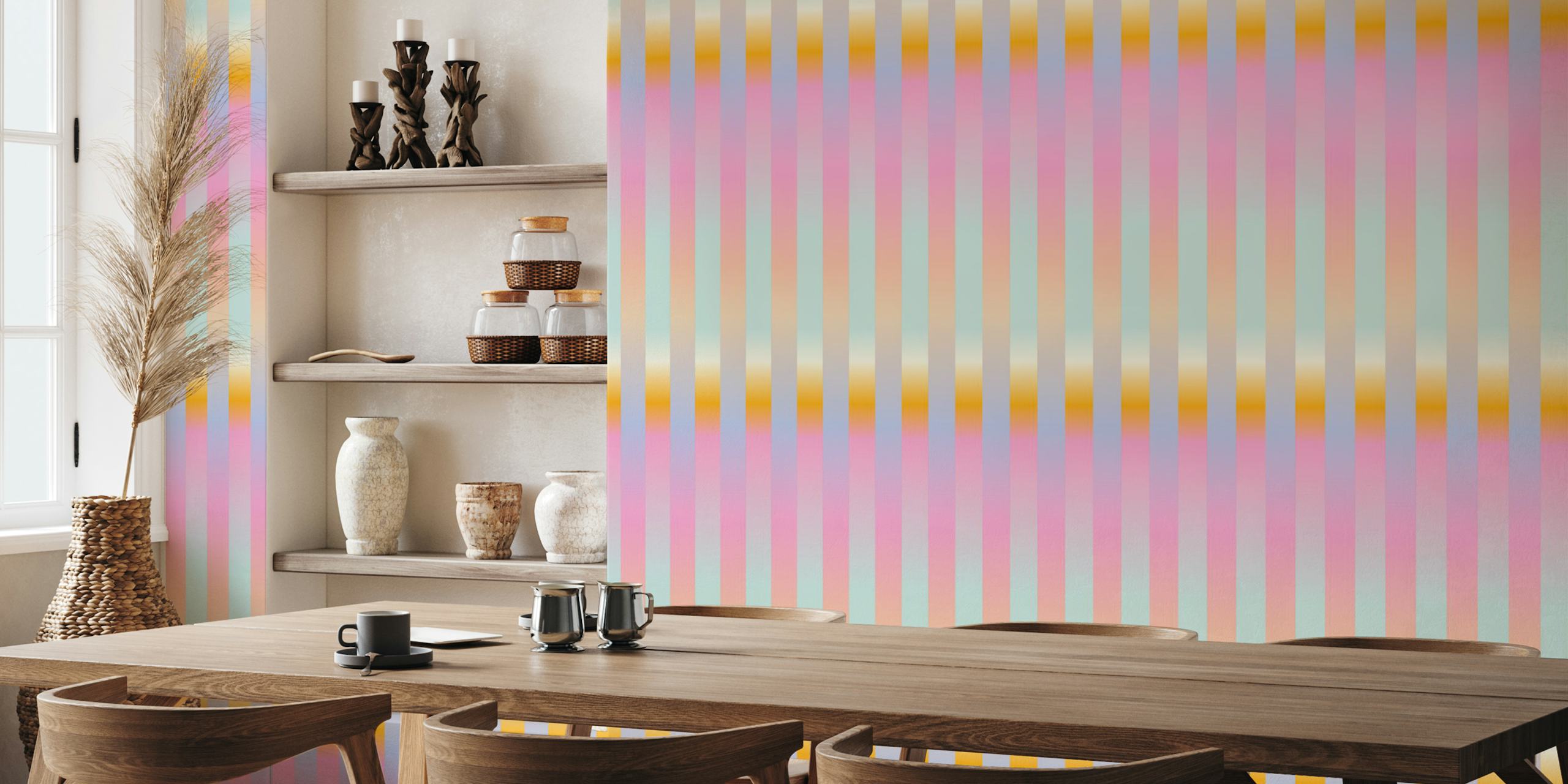 Tapeta Blurred Stripes w stylowym pokoju