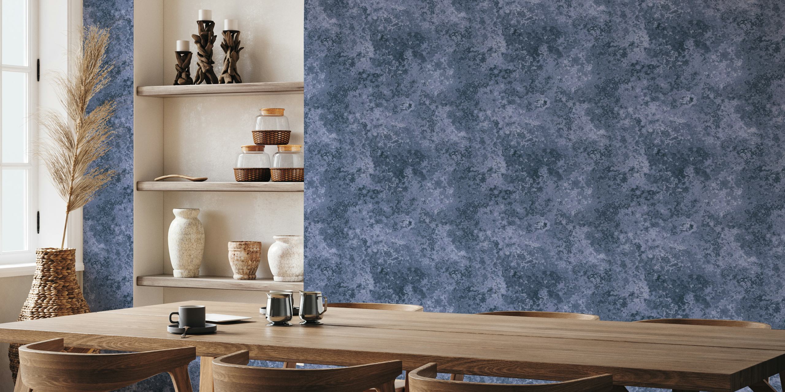 Subtle Moss Texture Navy Blue wallpaper