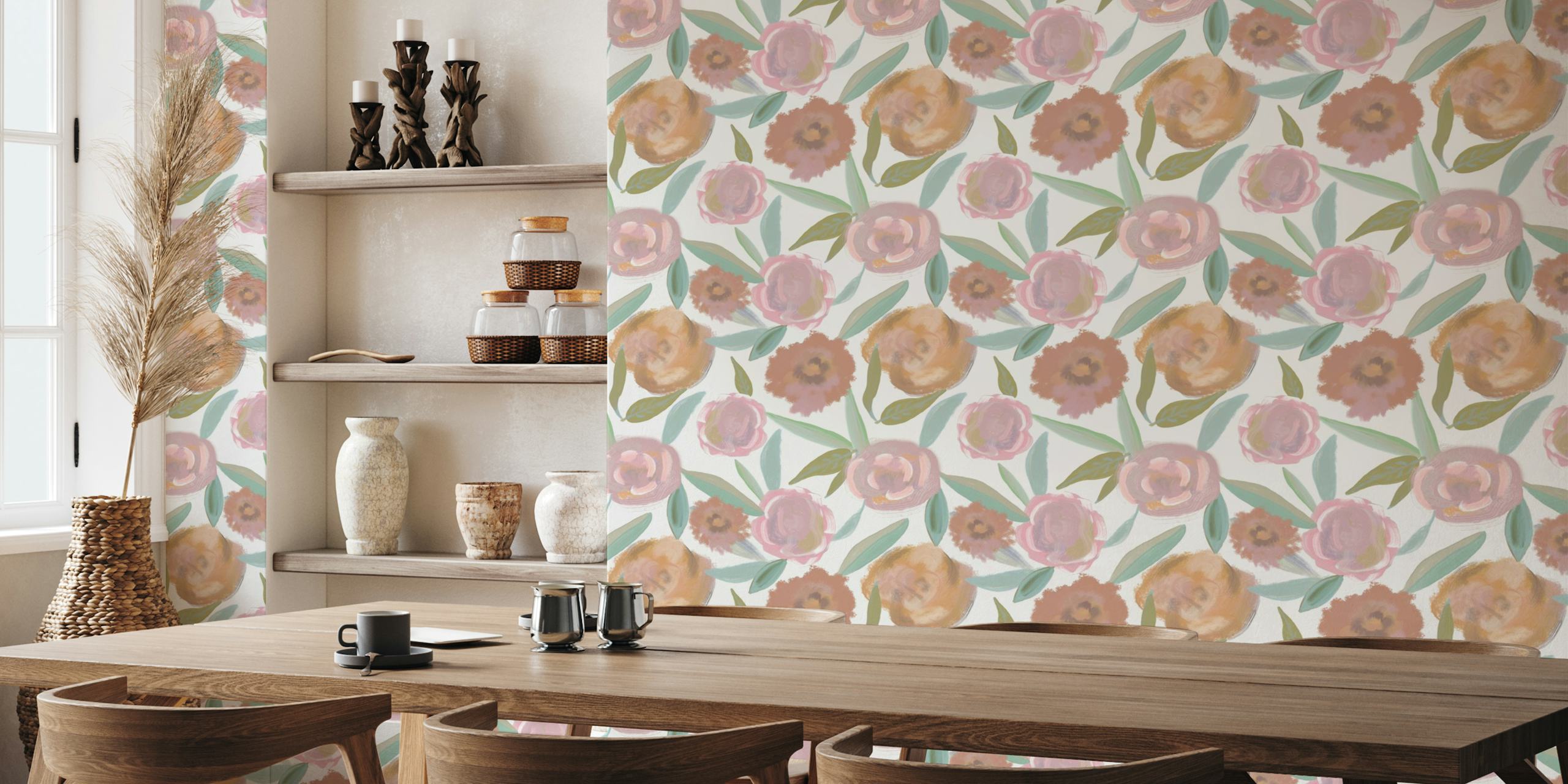 Pretty Florals trend rose morbide in una stanza