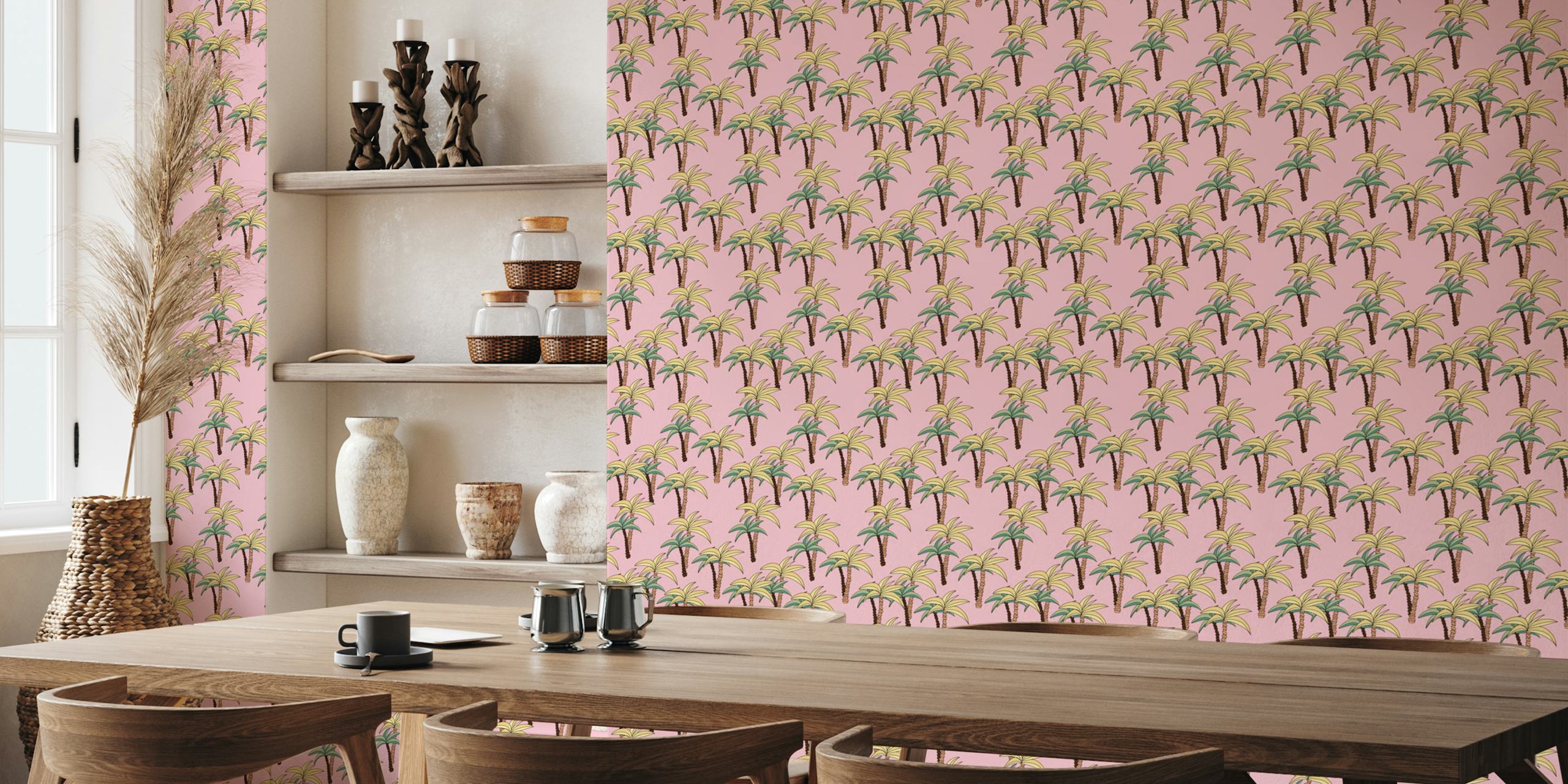 Σχέδιο Retro Palm Trees Pattern #1 σε ένα δωμάτιο