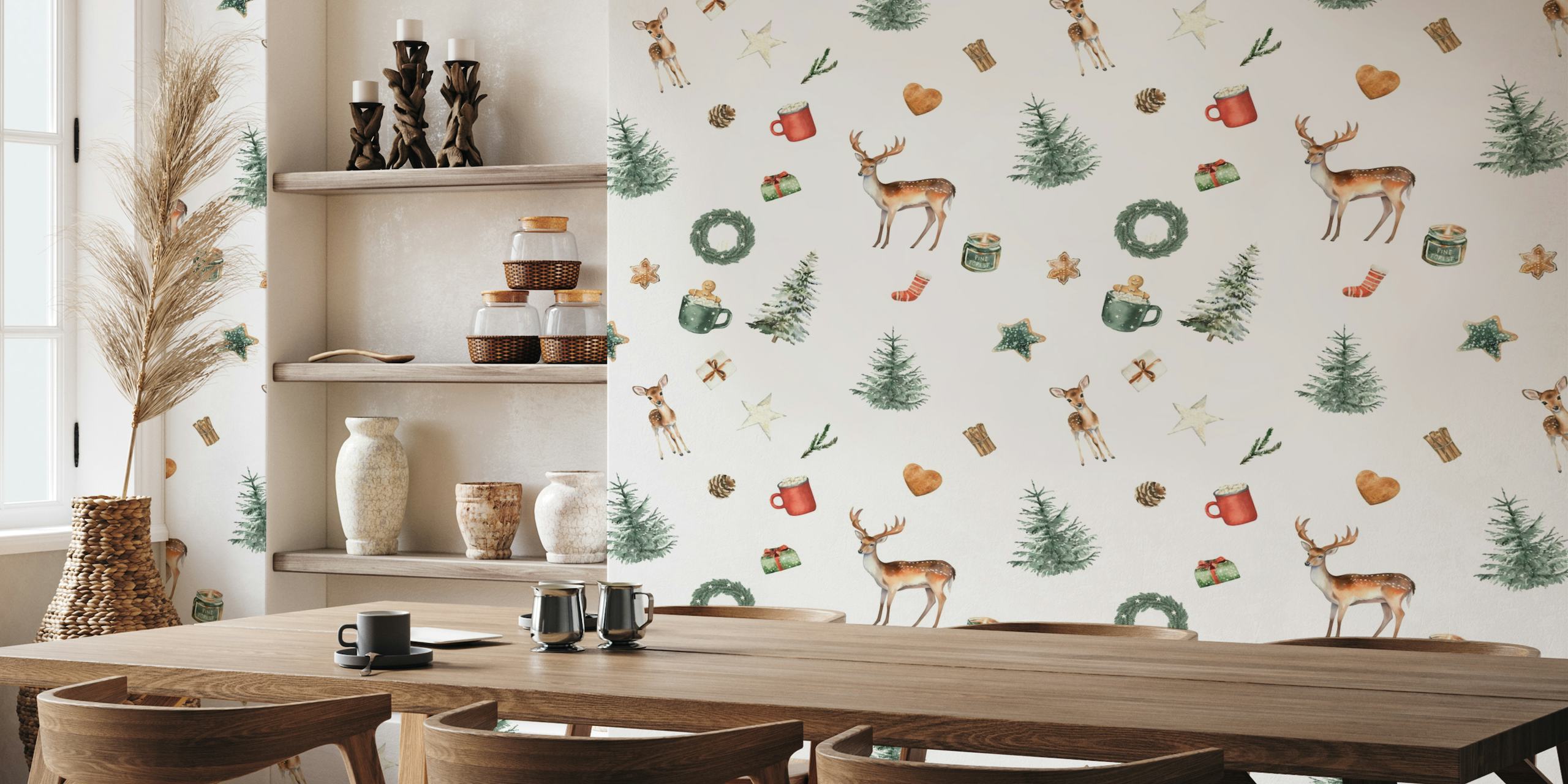 COTTAGE CHRISTMAS PATTERN by MS wallpaper
