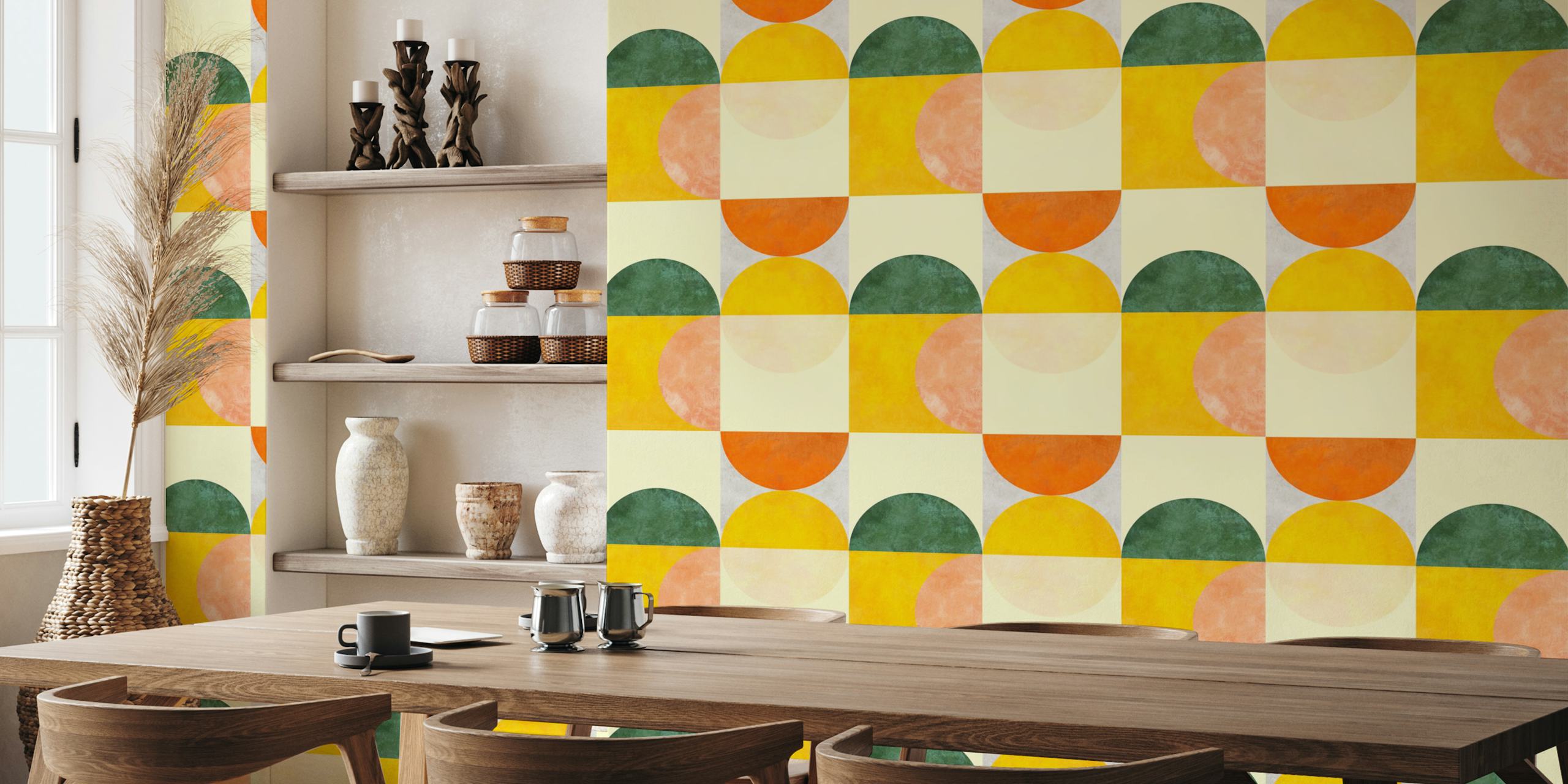 Keskimääräisen modernin geometrisen tapettisuunnittelu