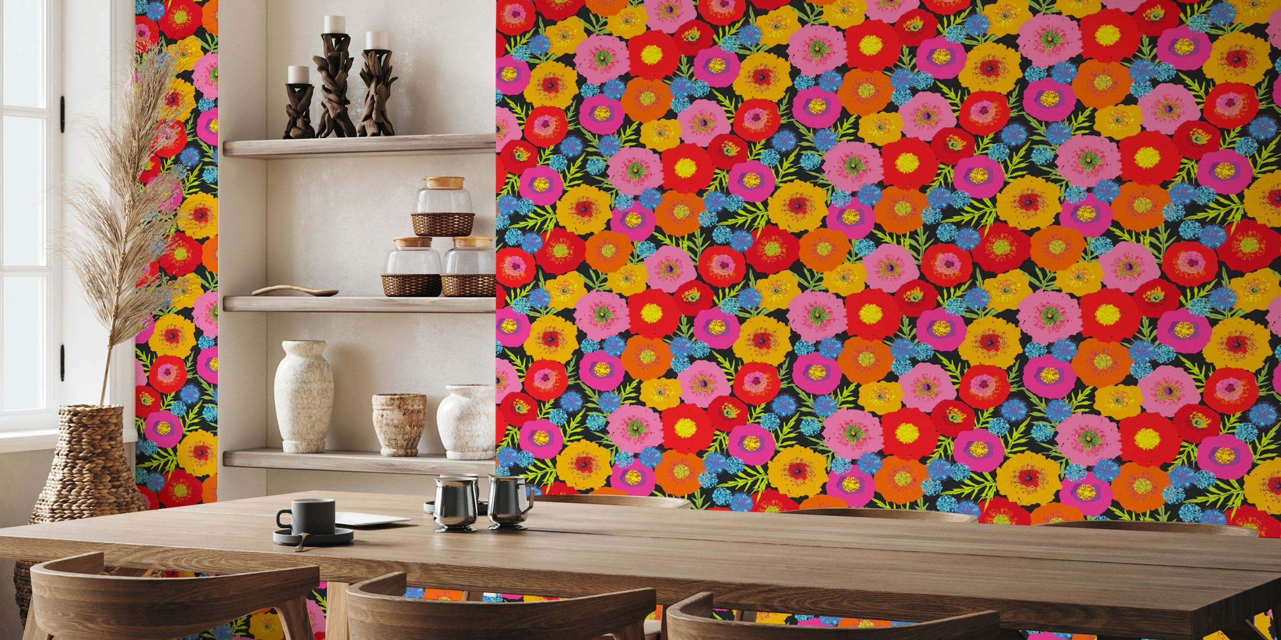 BOLD POP FLOWERS wallpaper