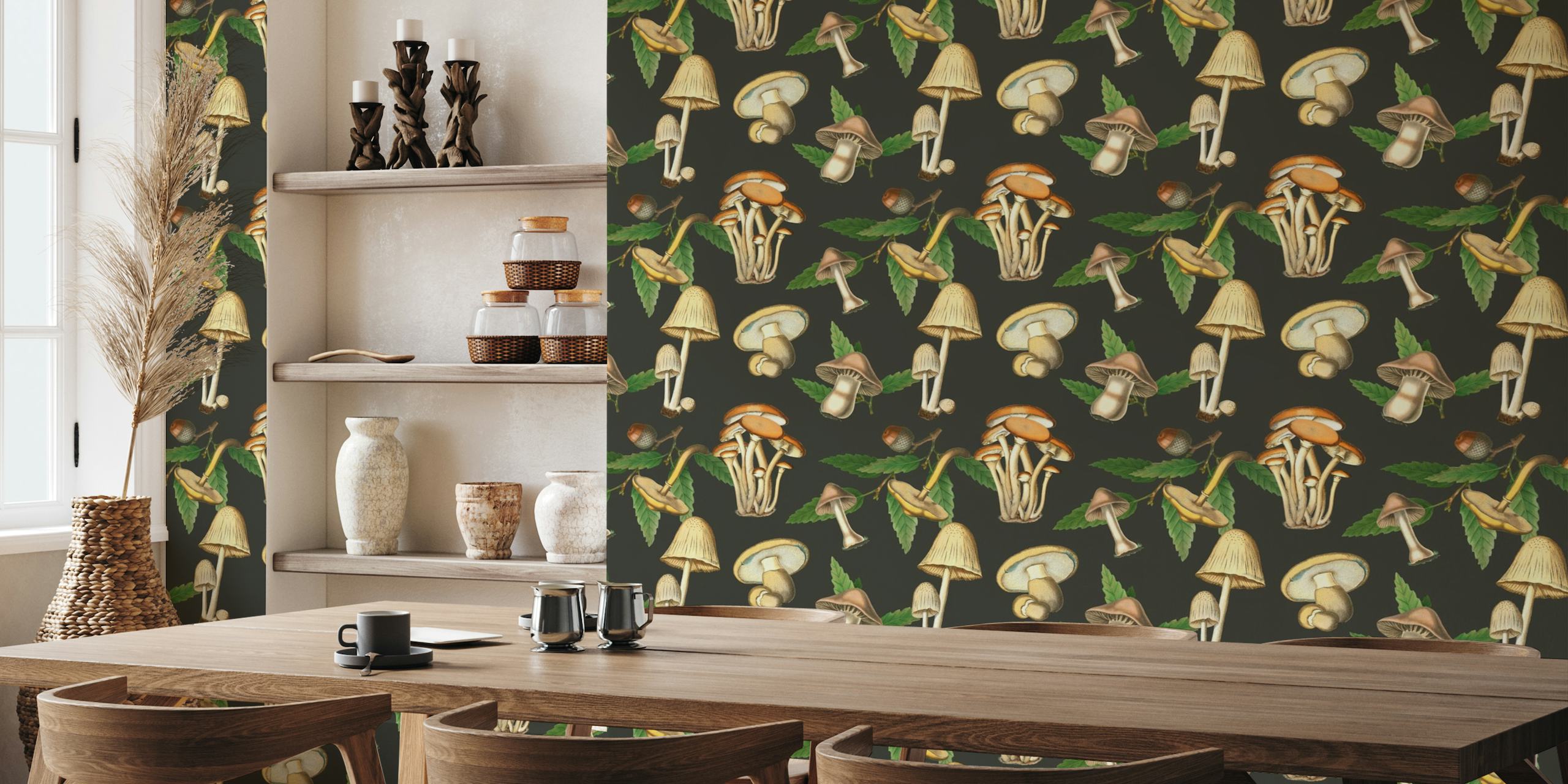 Magic Mushrooms Pattern wallpaper