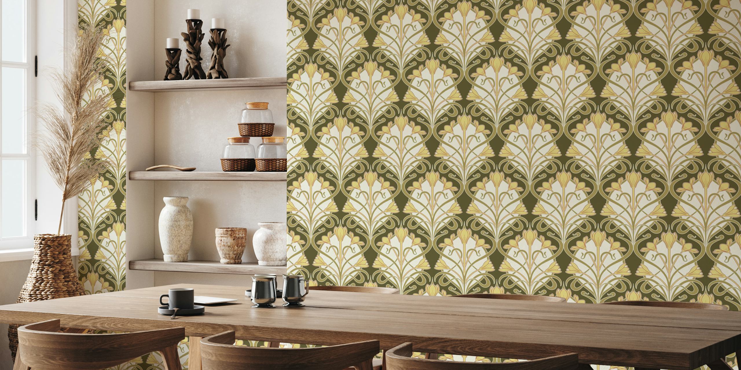 Art Nouveau Crocus tapet i stuen