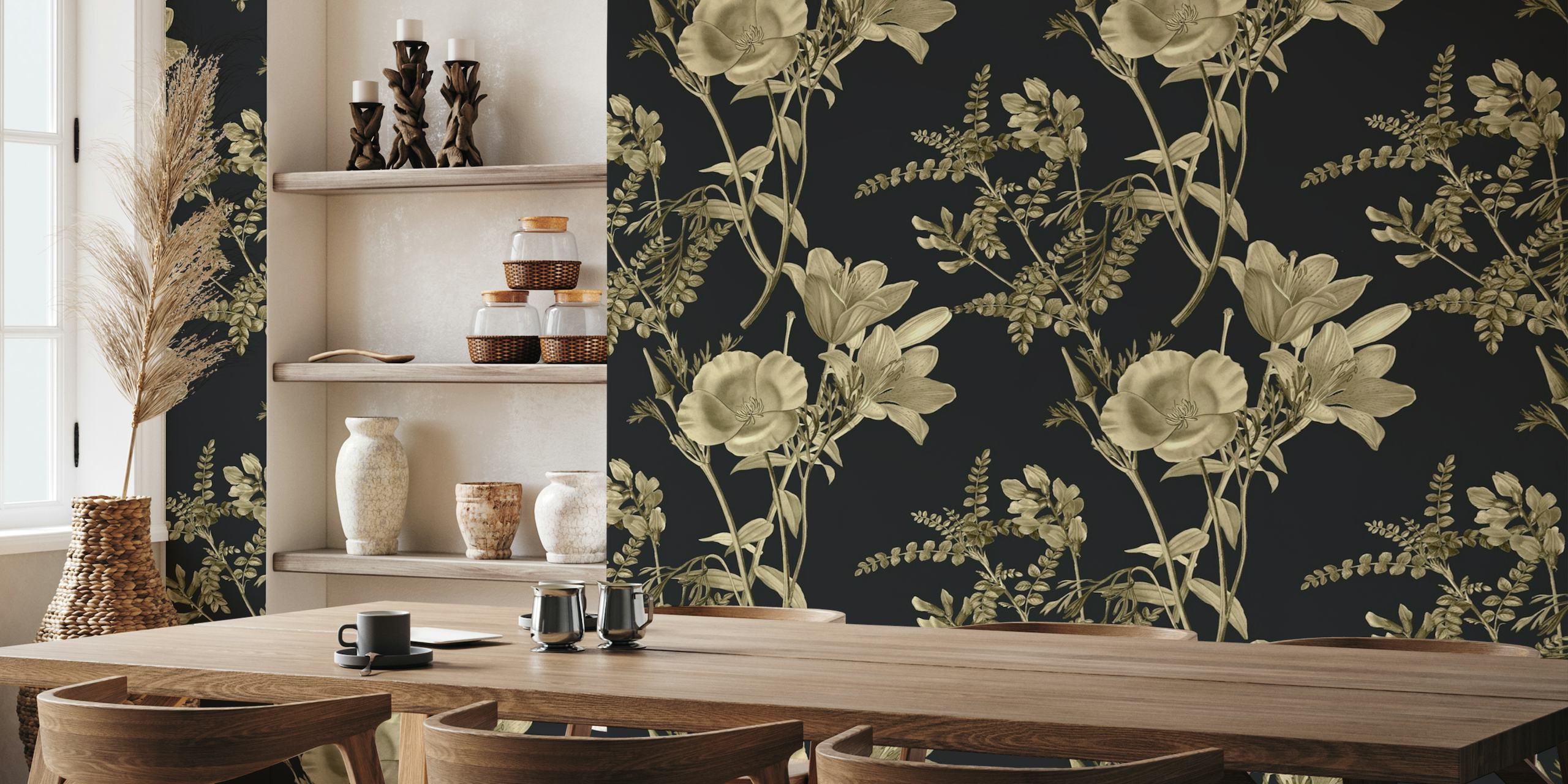 Antique Floral Pattern wallpaper
