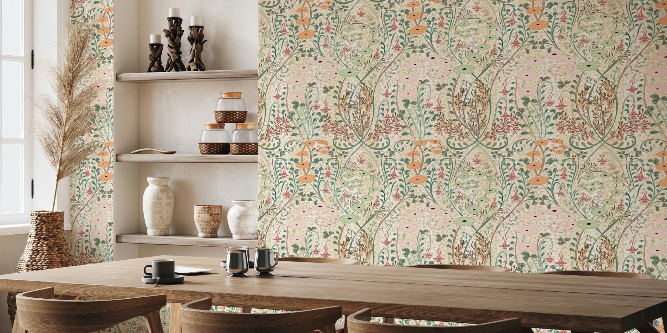 Blommig design i earthy hues