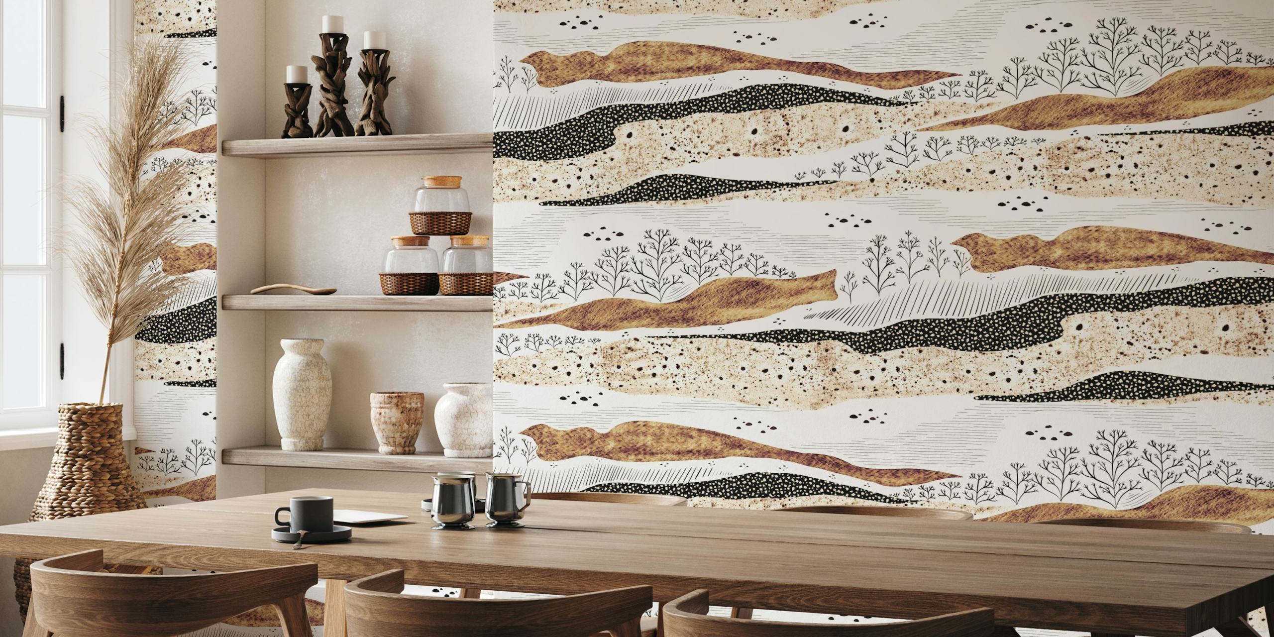 Calm Desert tapet i et stilig rom