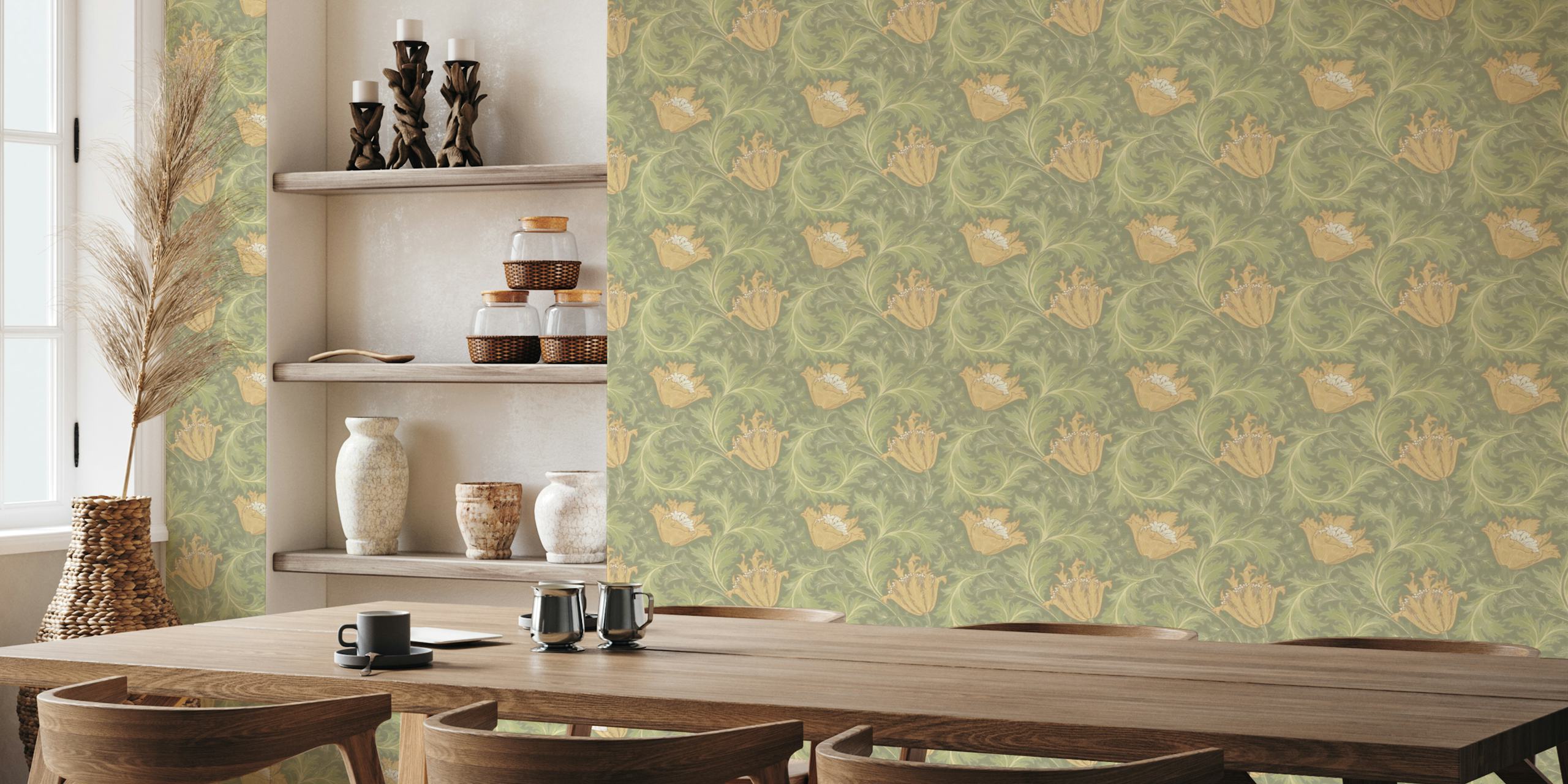 William Morris Anemone wallpaper in a room