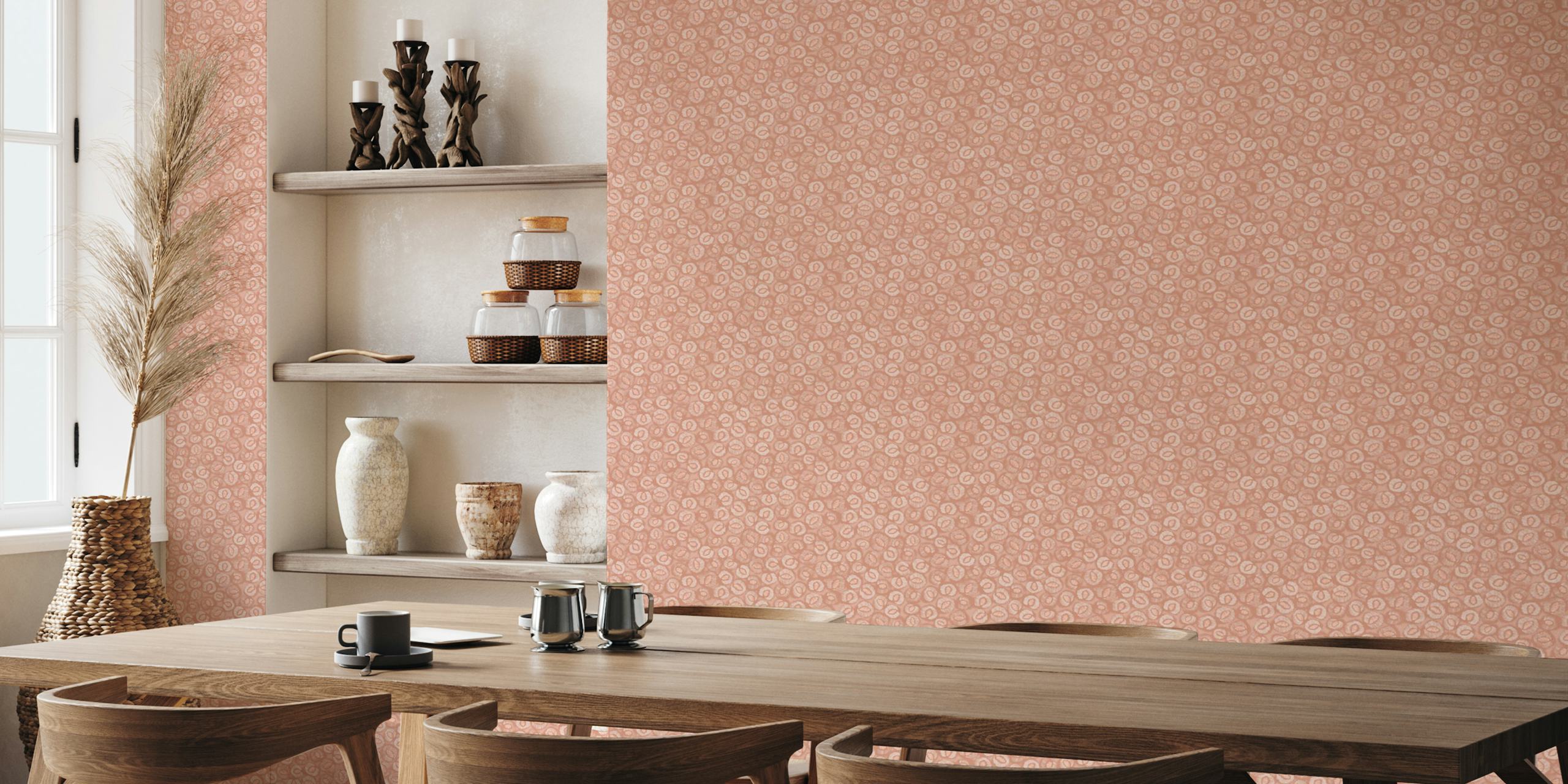 Chic leopard print wallpaper in soft hues