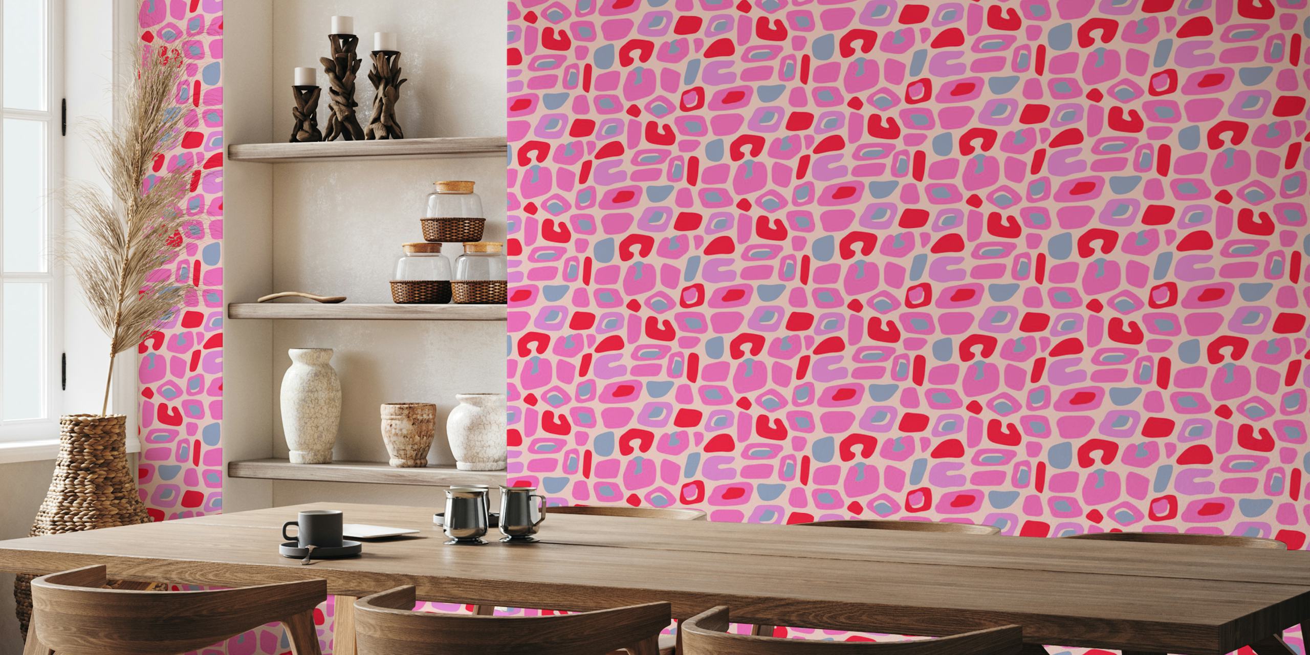 Wild Thing Wandbild Mit Leopardenflecken, Großkatze, In Pink Und Gedeckten Tönen