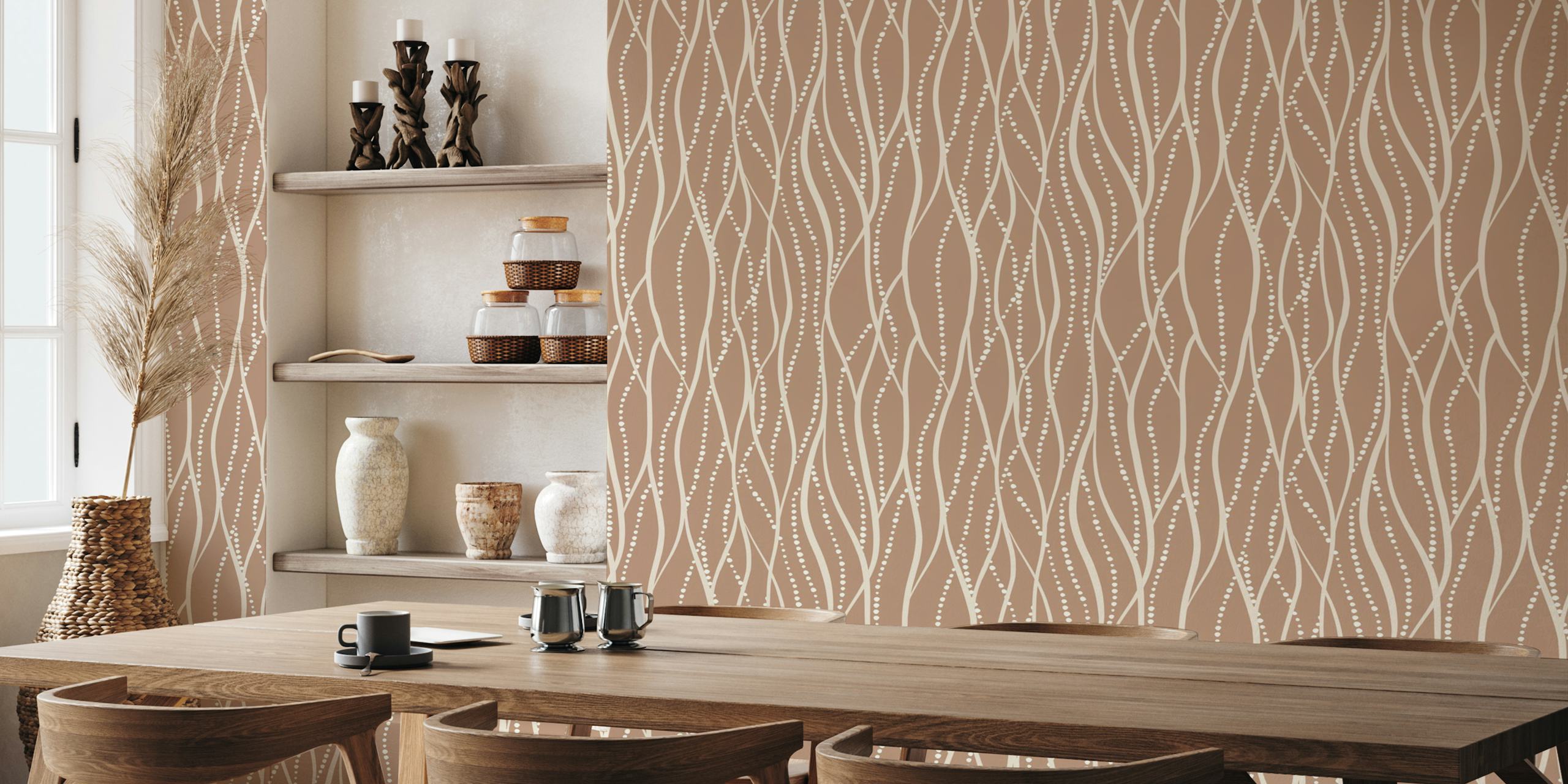 Brandy Waves tapetdesign i et rum