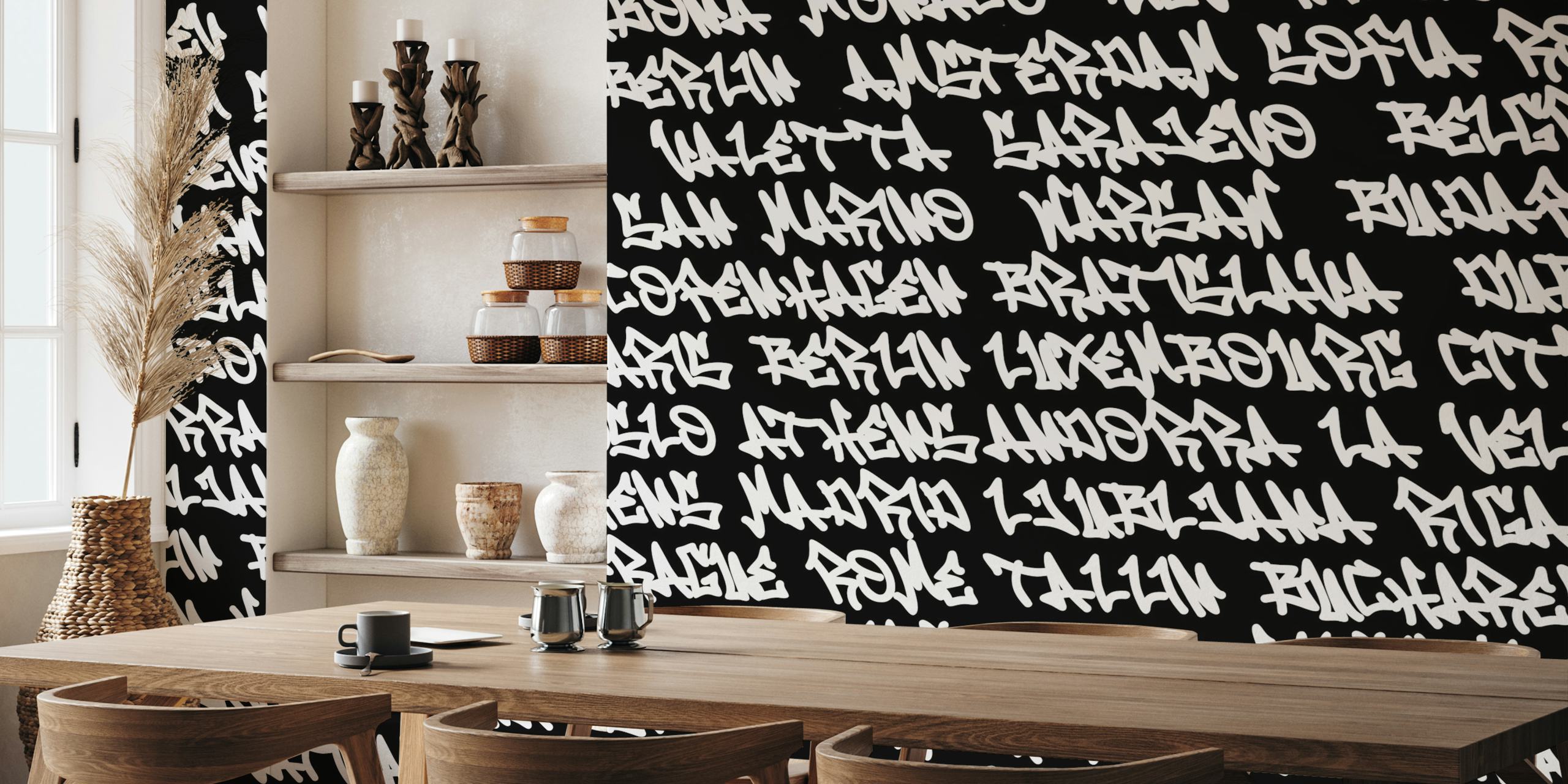 papier peint Capital Cities of Europe dans une chambre