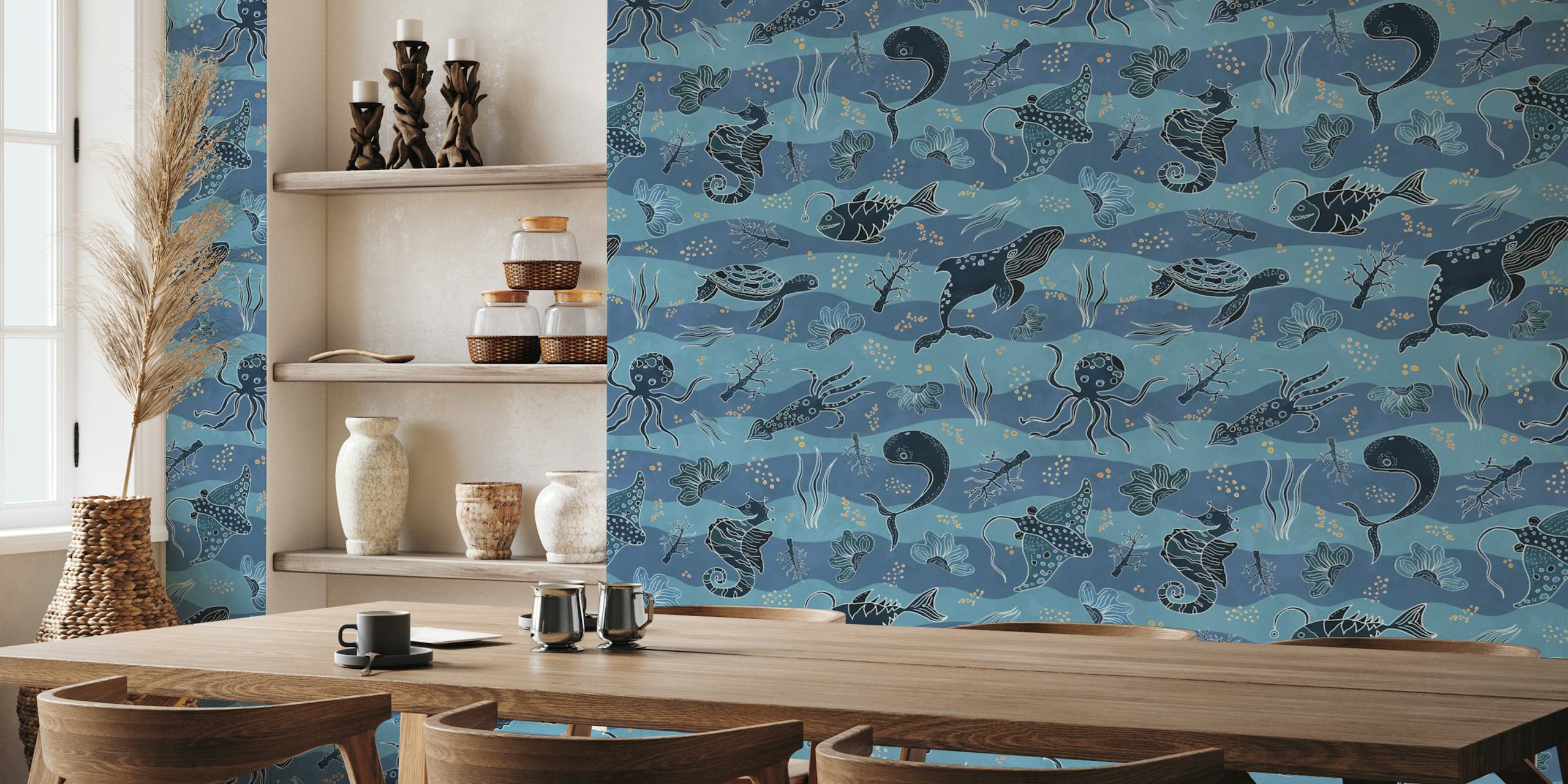 Ocean Life Blue wallpaper