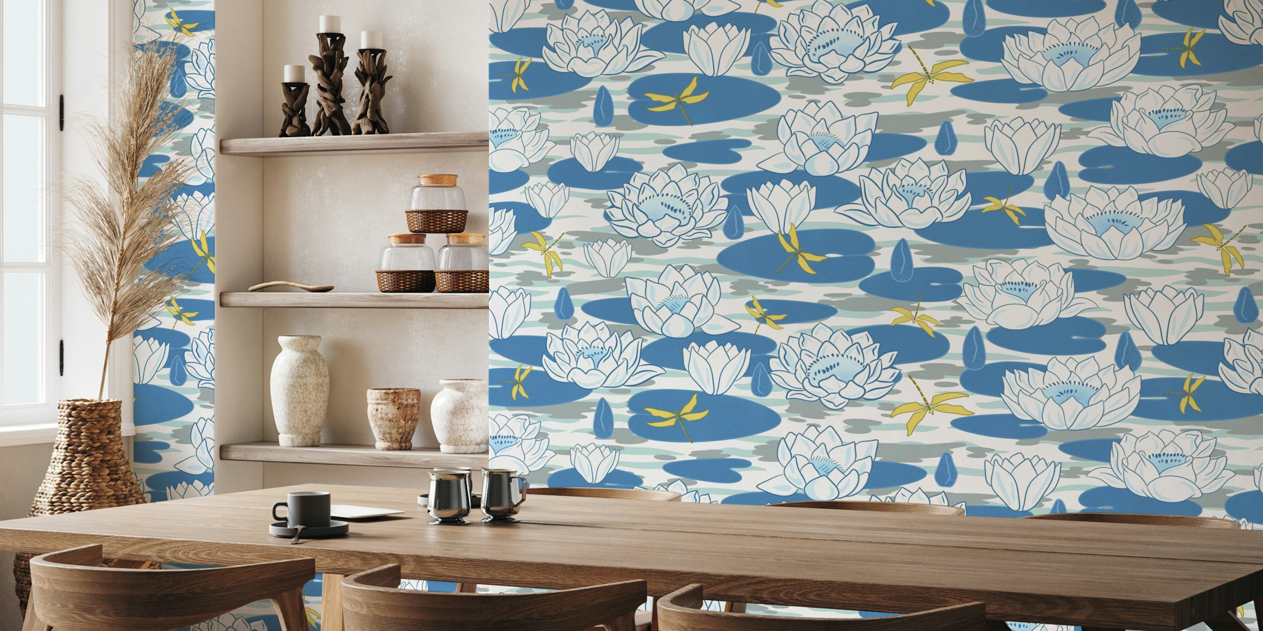 Beautiful Water Lilies 2 tapeta v pokoji