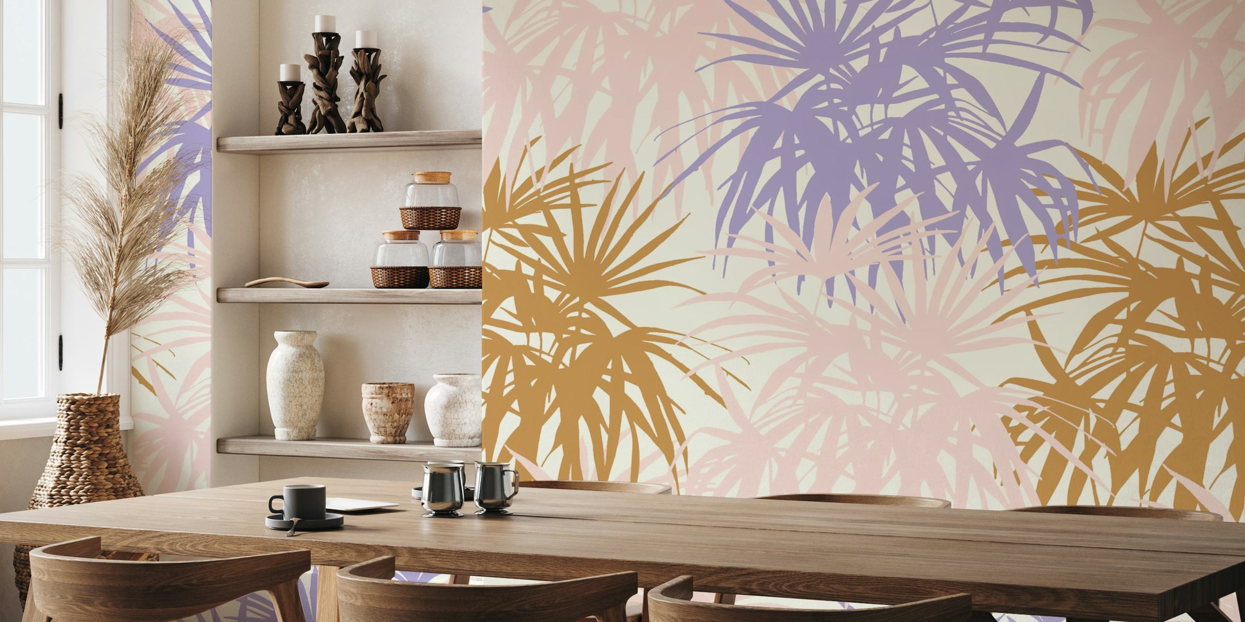 Breezy Desert - Palmfrond boho chic wallpaper