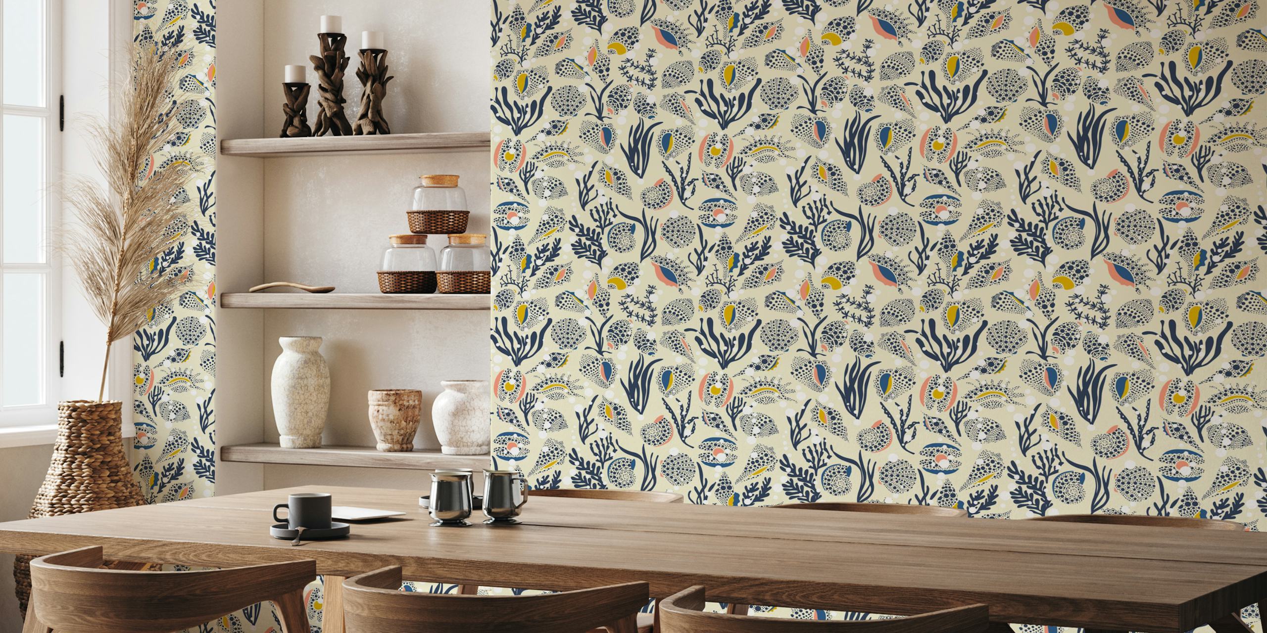 Under the sea wallpaper design in a room