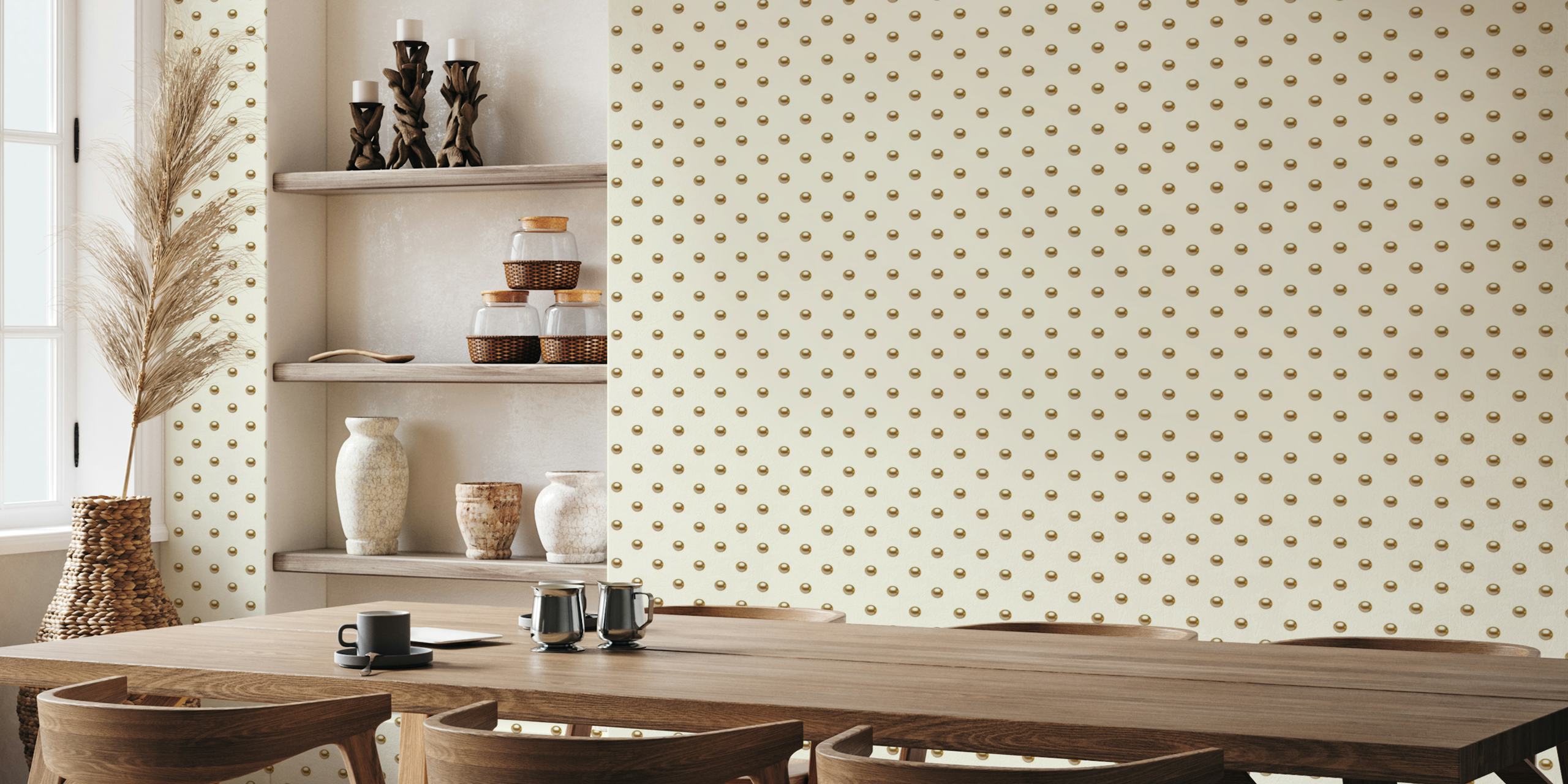 Pearl Polka Dots 5 tapetti huoneessa