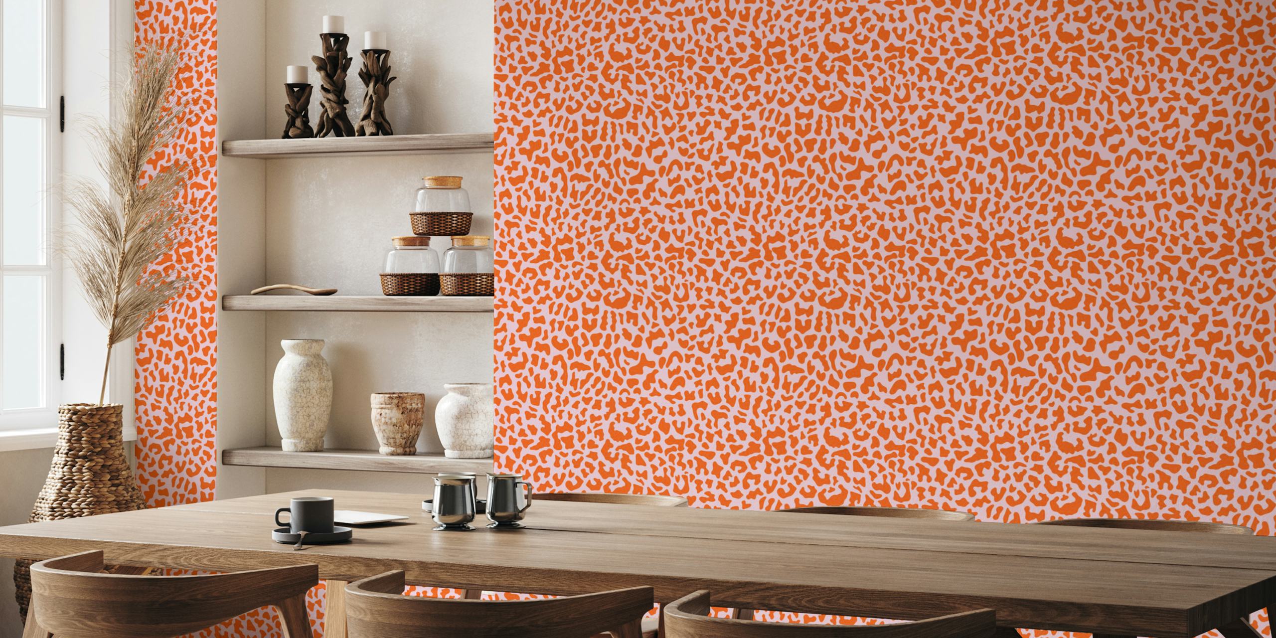 Papel de parede Animal Print em um quarto elegante