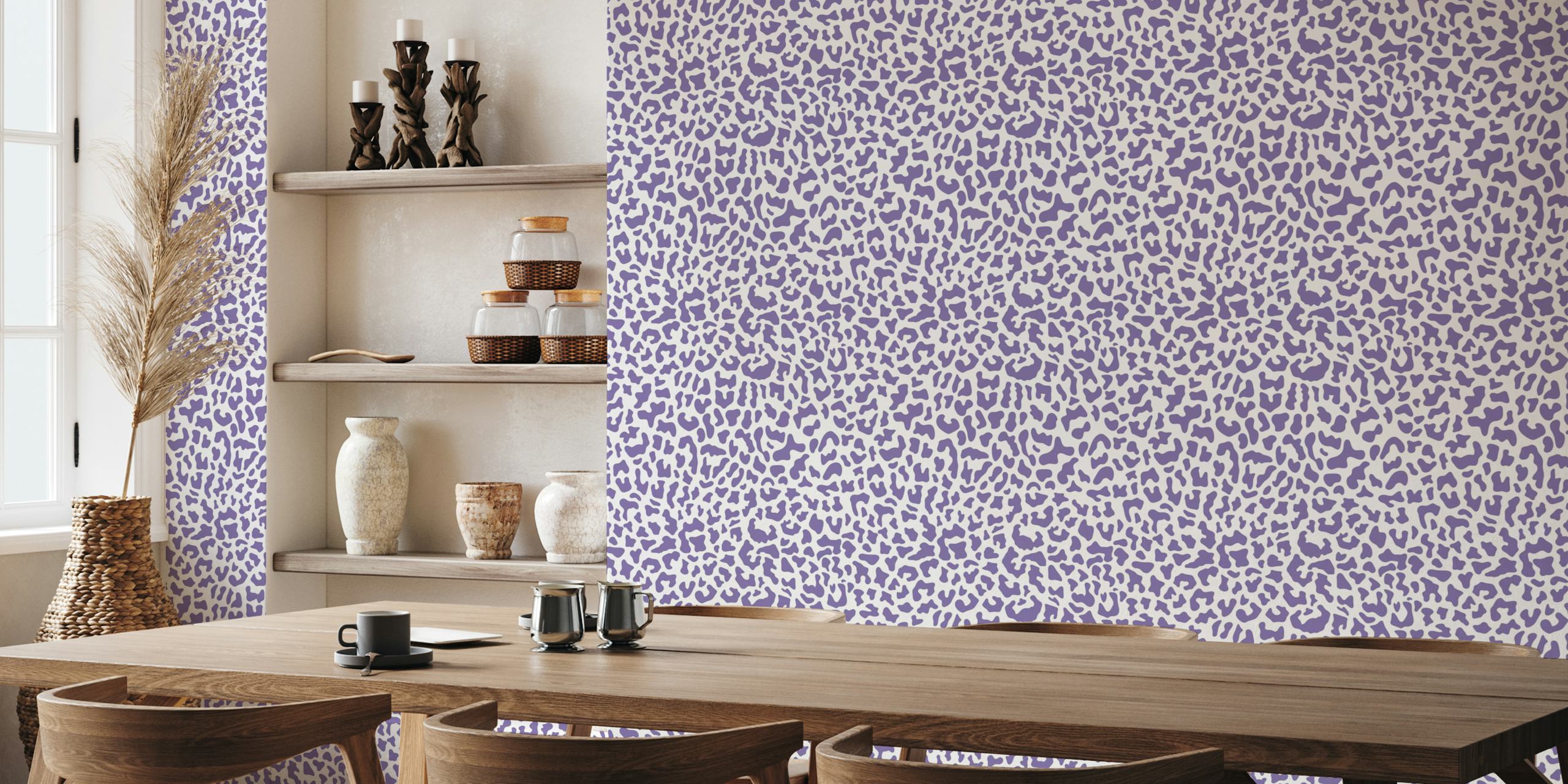 Animal print wallpaper in a stylish room