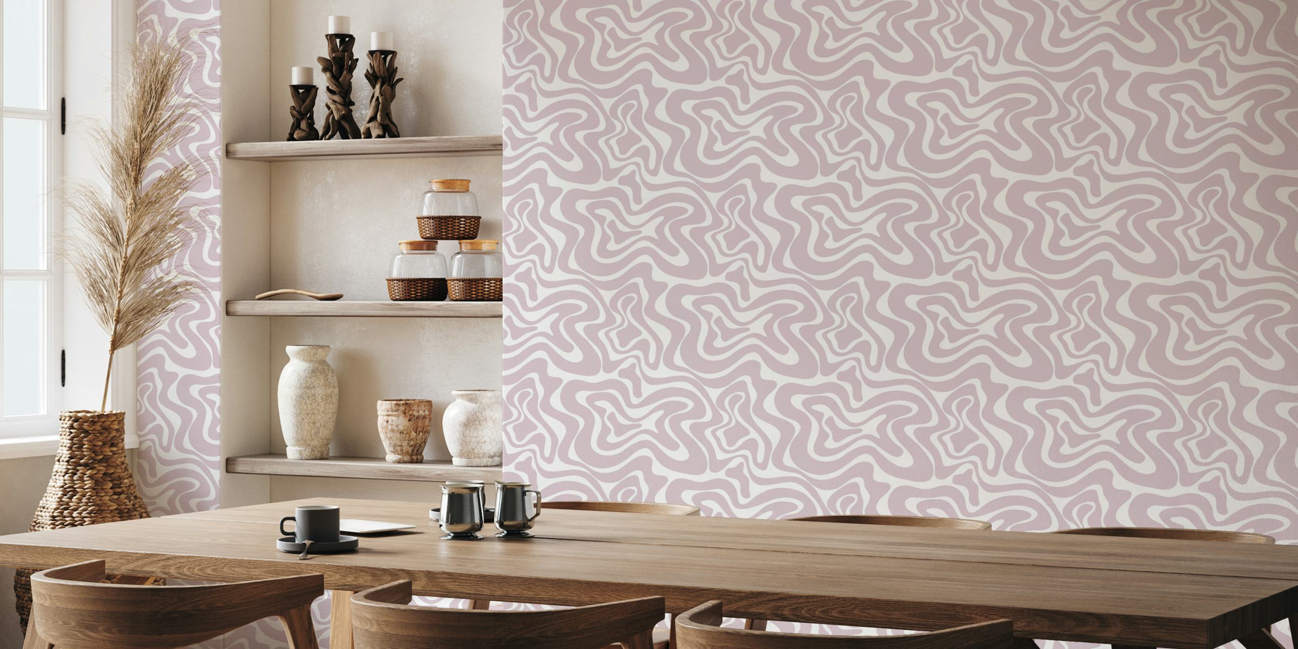 Chinoiserie Wallpaper in a decorated room