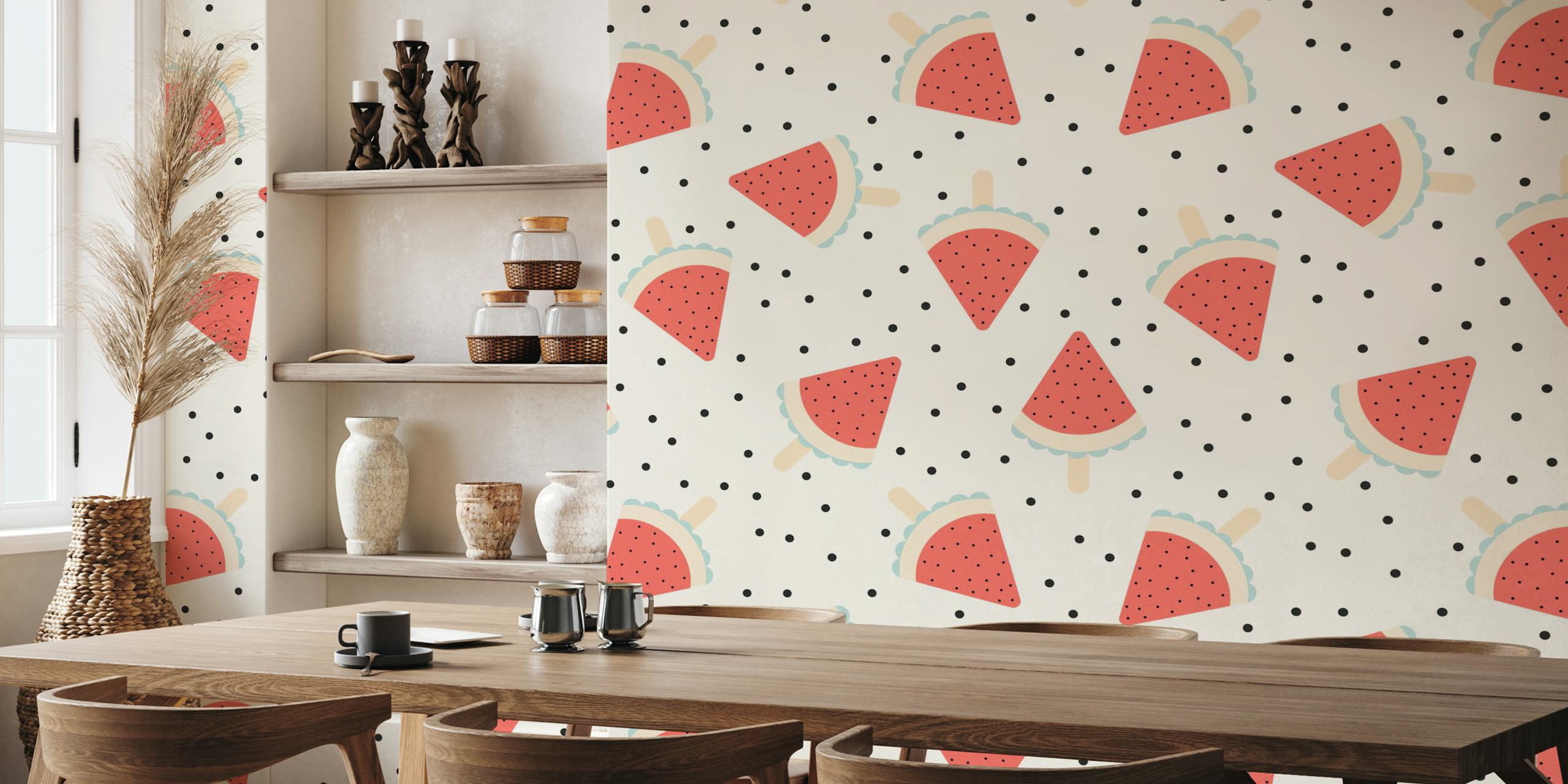Watermelon Popsicles tapet i et rum