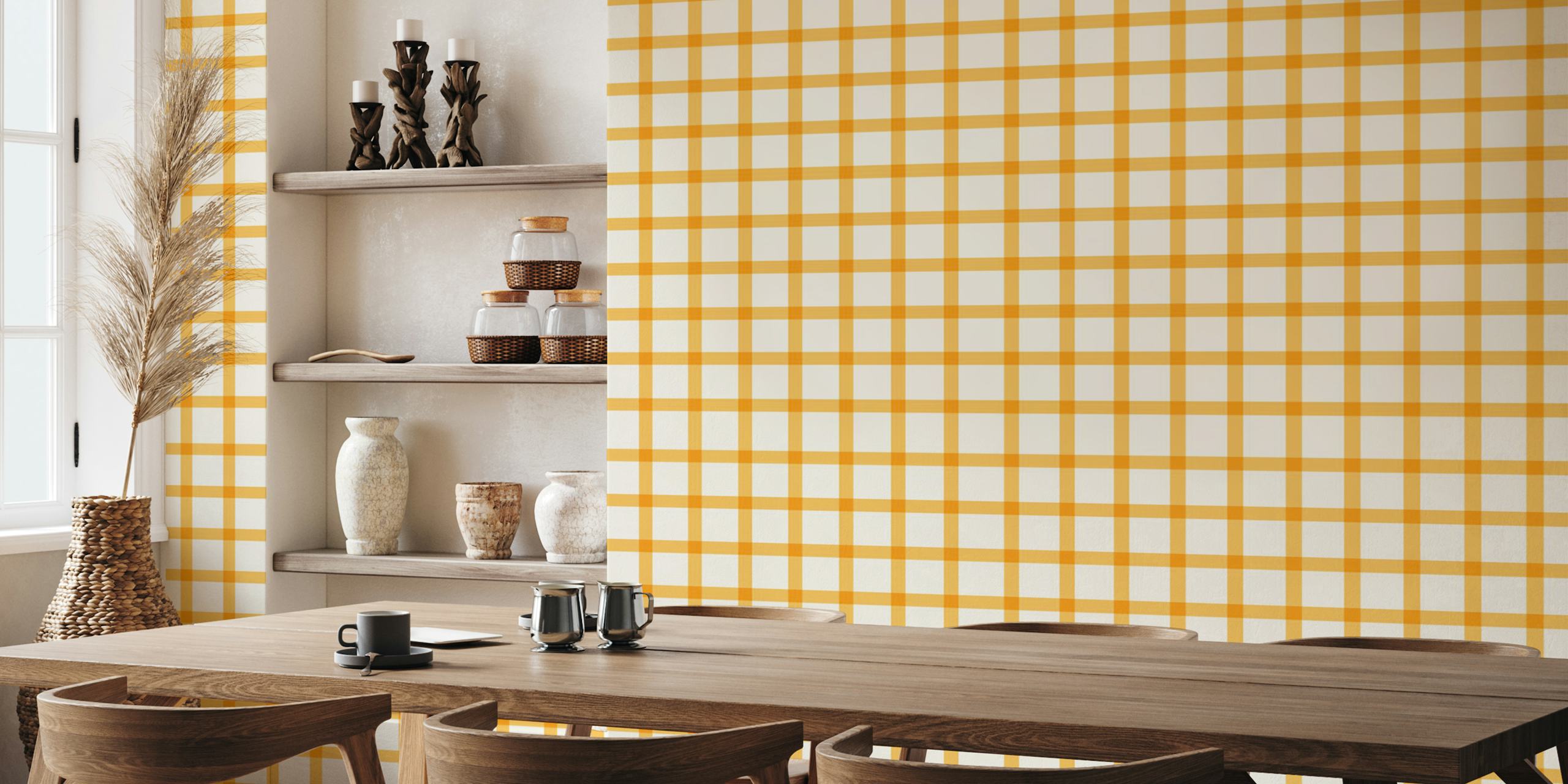 Tapeta Picnic Yellow Pattern u sobi