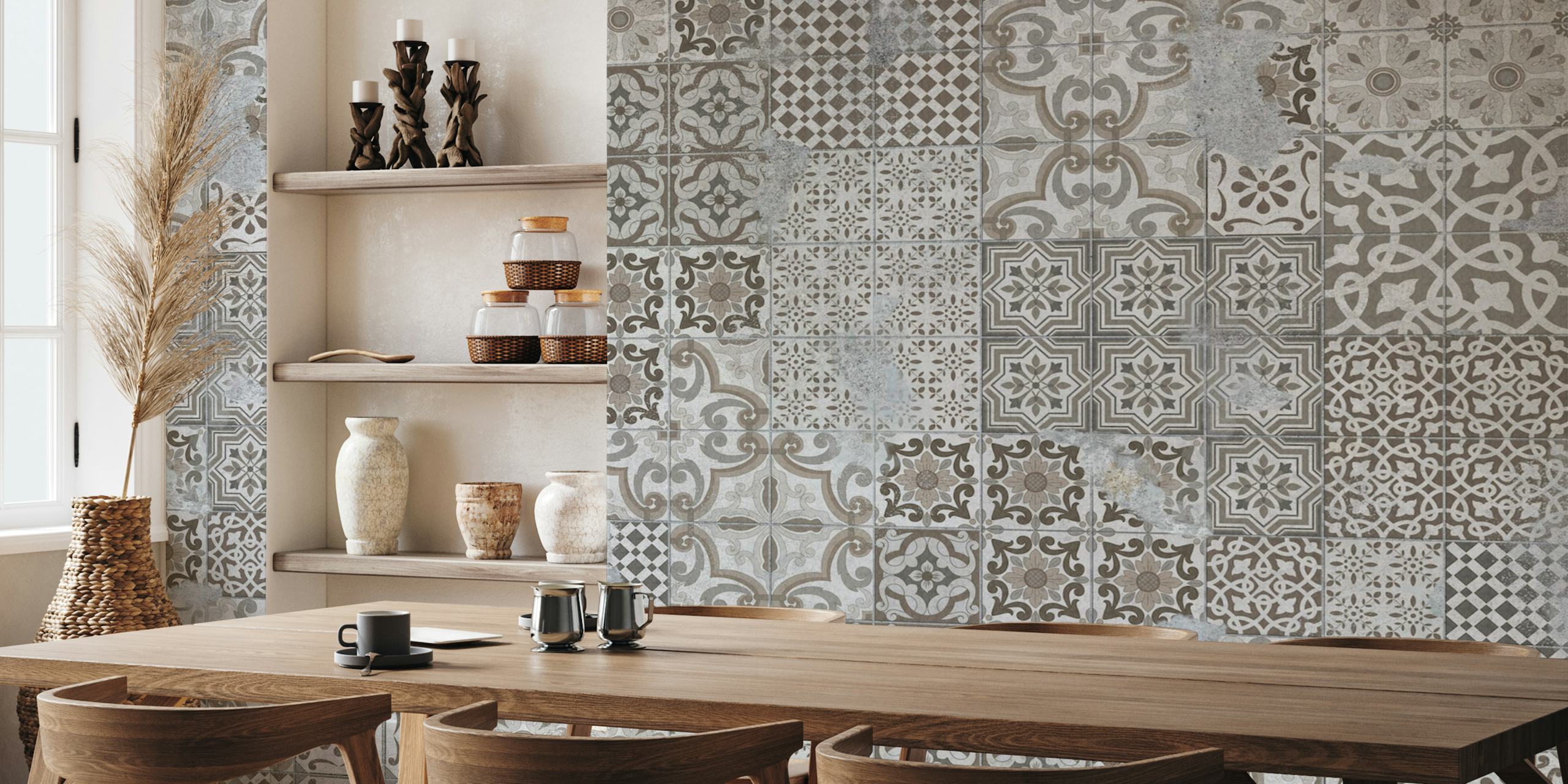 Papier peint Old Vintage Tiles dans une pièce