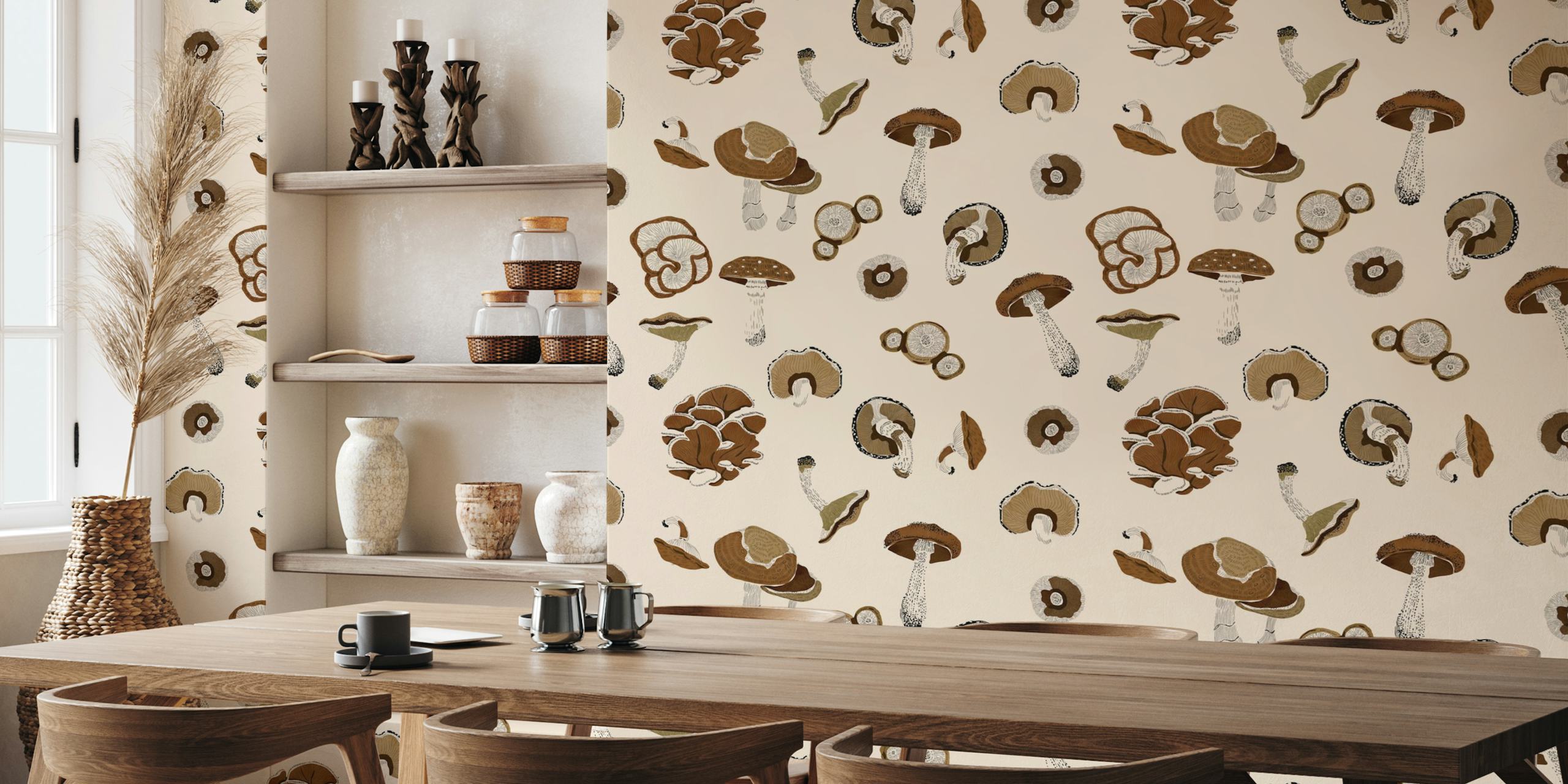 Dizajn tapete Wild forest mushrooms