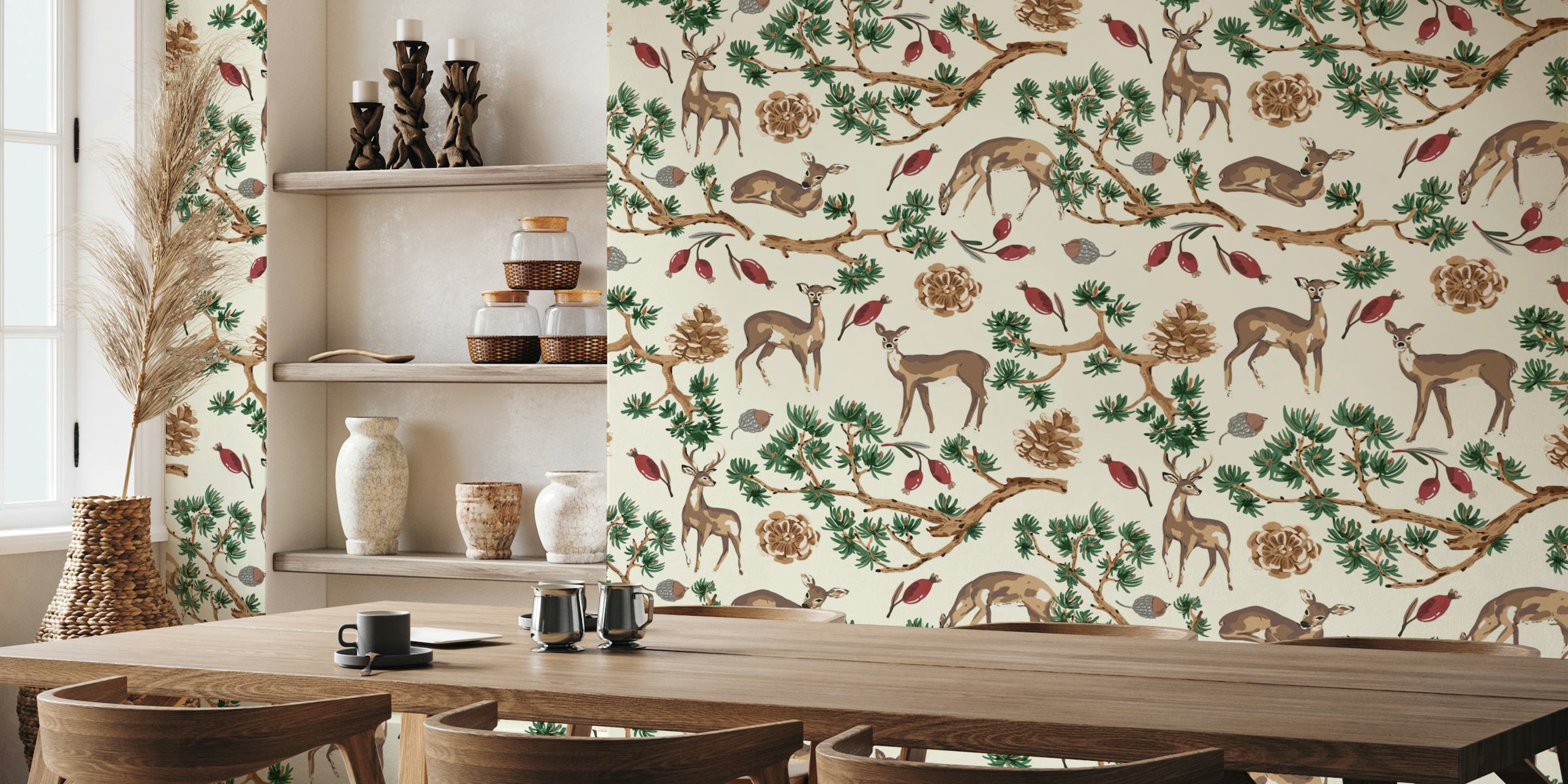 Deer wild forest F wallpaper