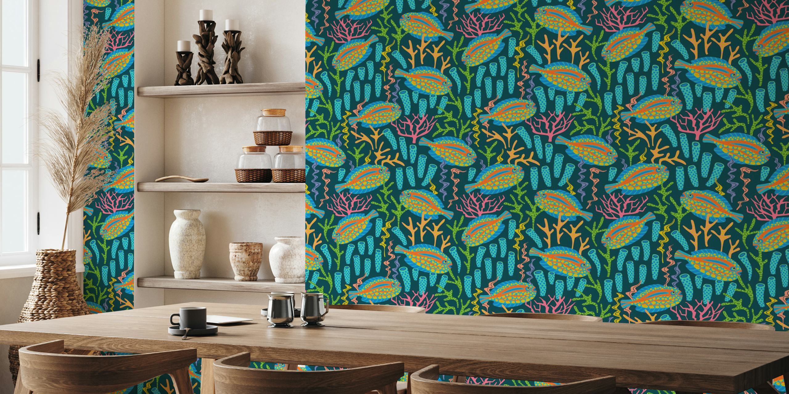 Tropical Zone Tapeta S Designem Ryb A Korálů